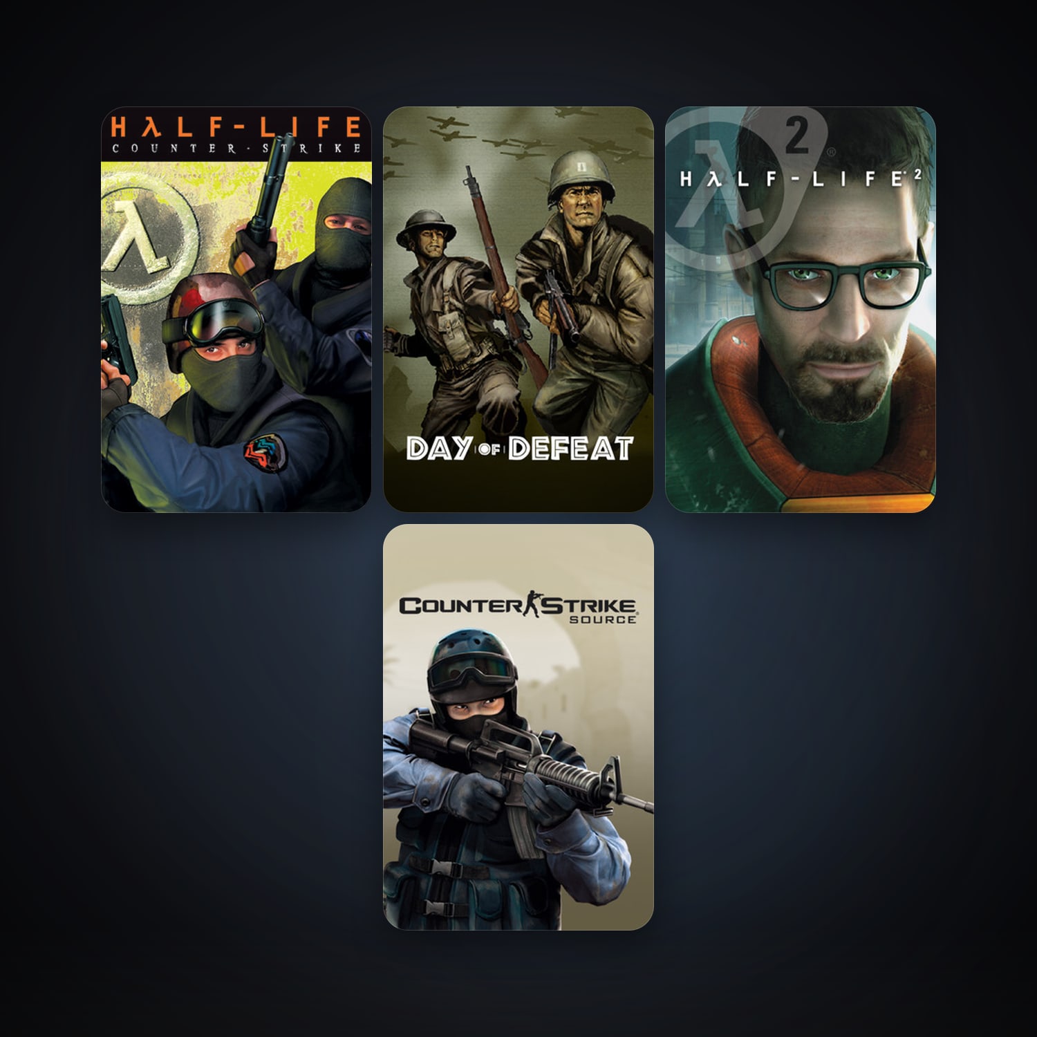Counter-Strike + Day of Defeat, 11 games, Steam 10, clean — HabibiAccounts