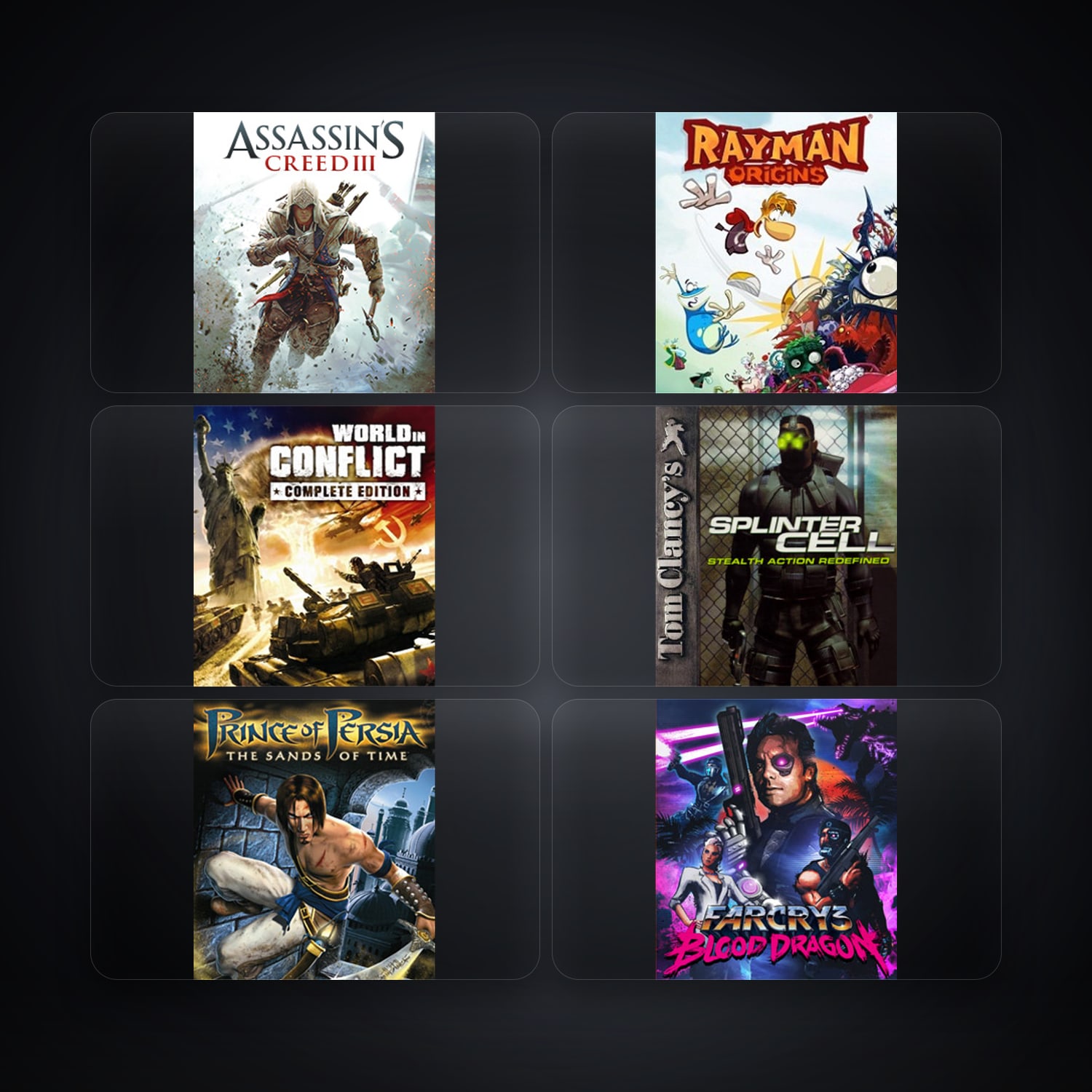 هالحساب يوبيسوفت فيه Assassin's Creed III وRayman Origins، SV، 8 ألعاب — HabibiAccounts