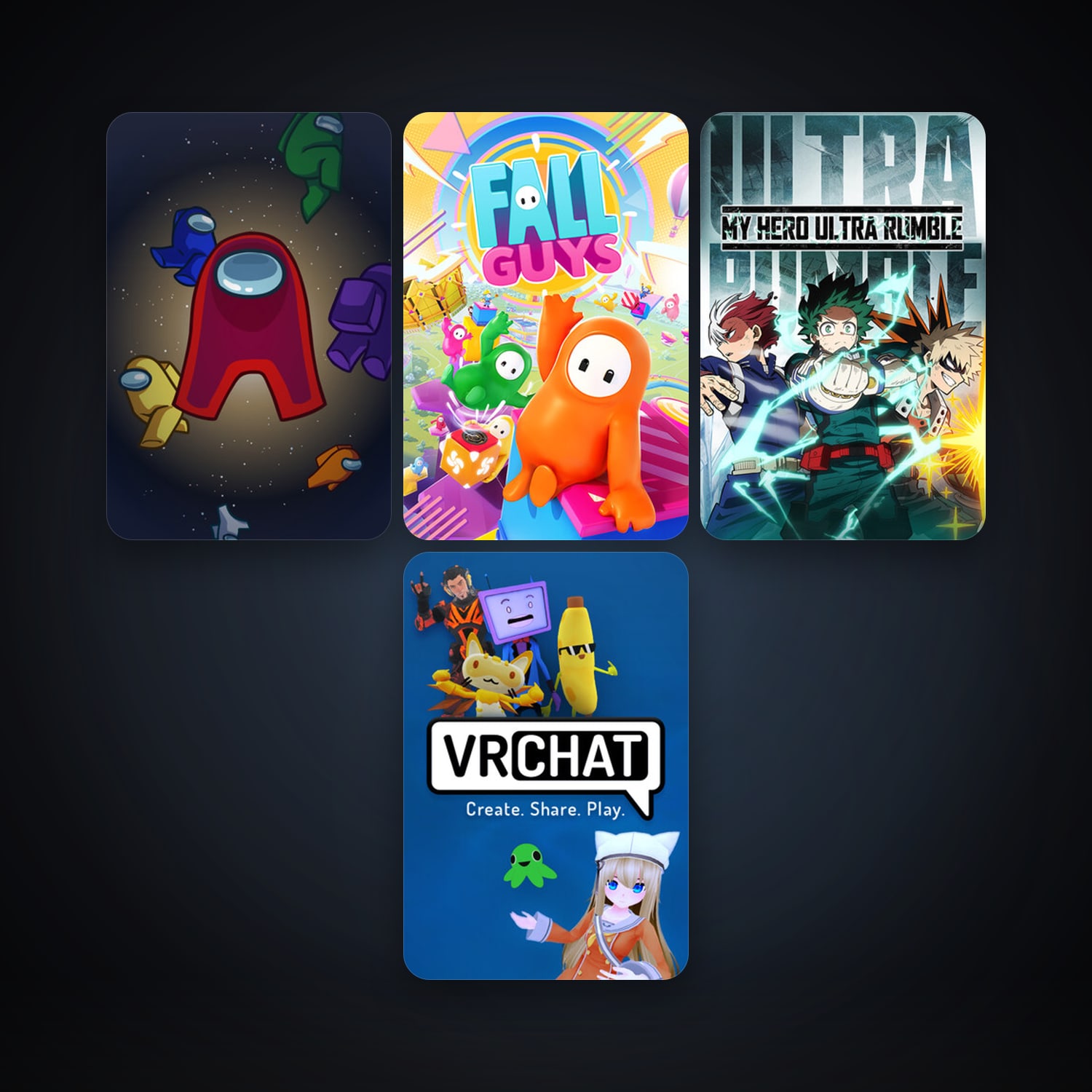 VRChat + Among Us, 6 games, clean — HabibiAccounts