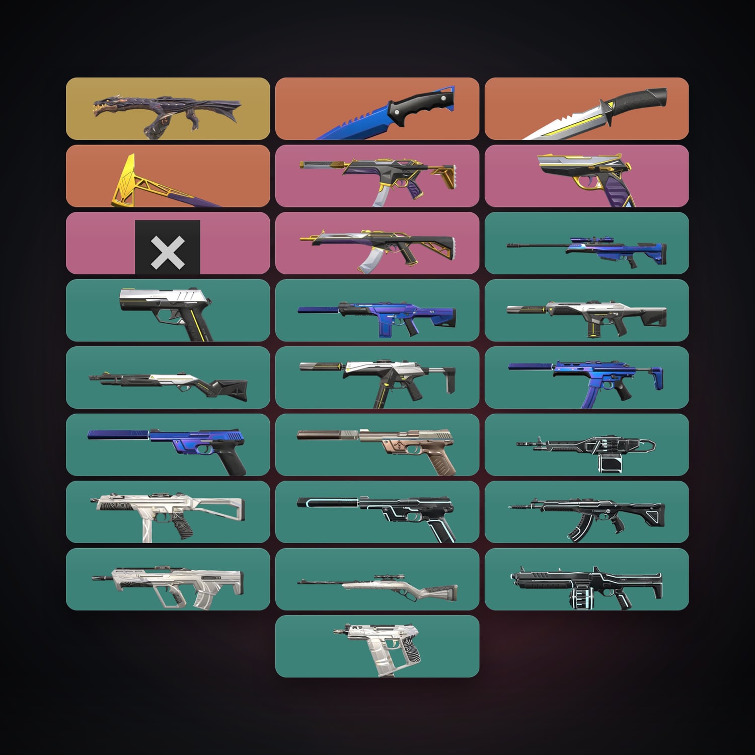 EU Silver 2 locker — 3 knives, 25 skins, lvl 30 — HabibiAccounts