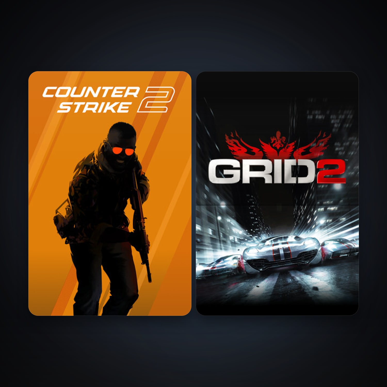 CS2 Prime + GRID 2, 2 games, clean — HabibiAccounts
