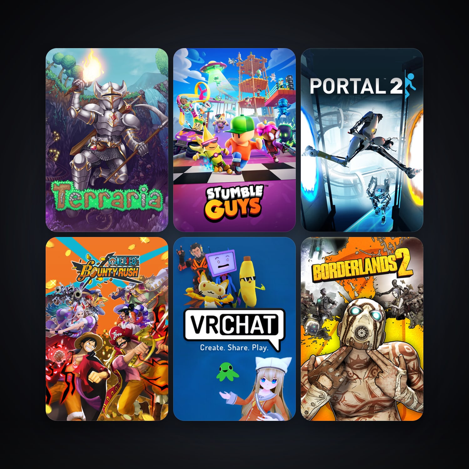Portal 2 + Borderlands 2, 16 games, clean — HabibiAccounts