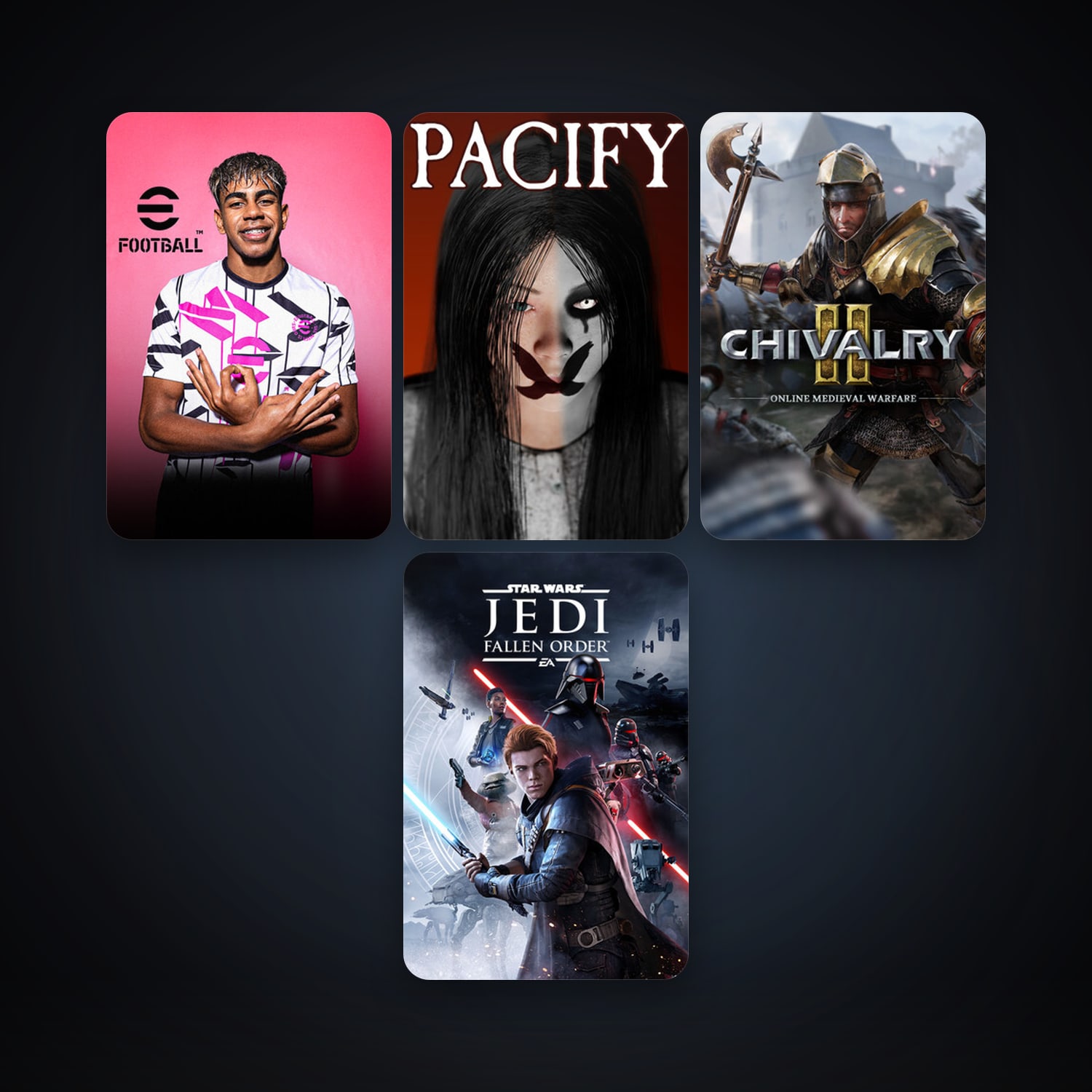 Pacify + STAR WARS Jedi: Fallen Order, 6 games, clean — HabibiAccounts