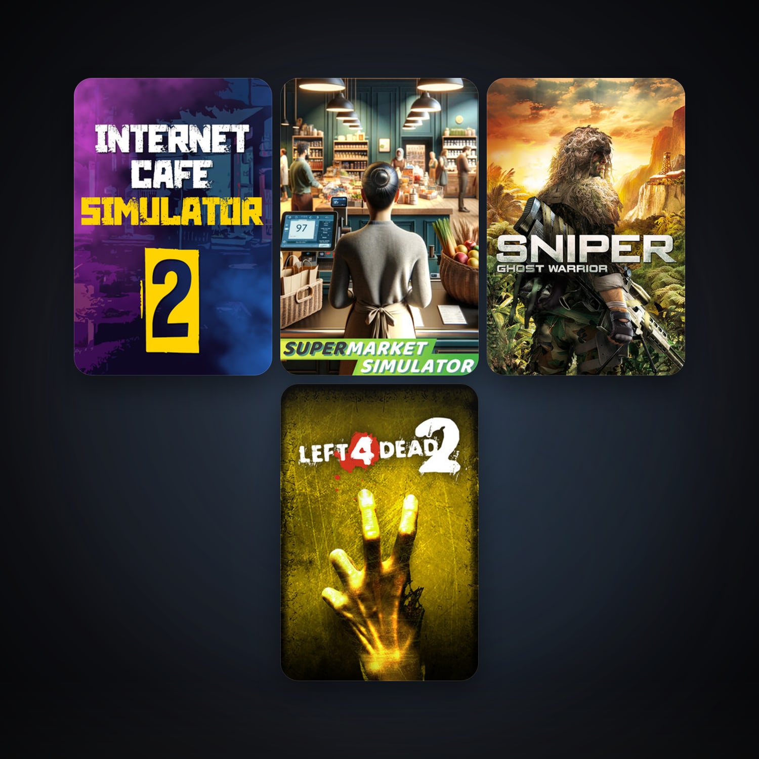 Left 4 Dead 2 + Sniper: Ghost Warrior, 9 games, clean — HabibiAccounts