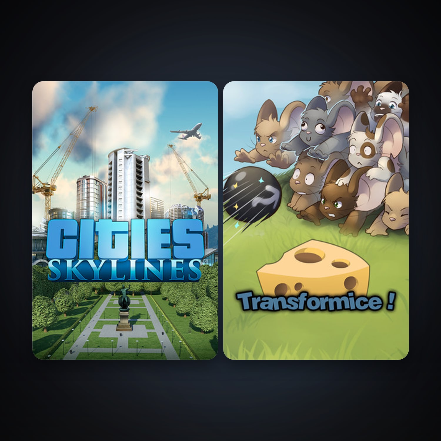 Cities: Skylines + Transformice, 2 games, clean — HabibiAccounts
