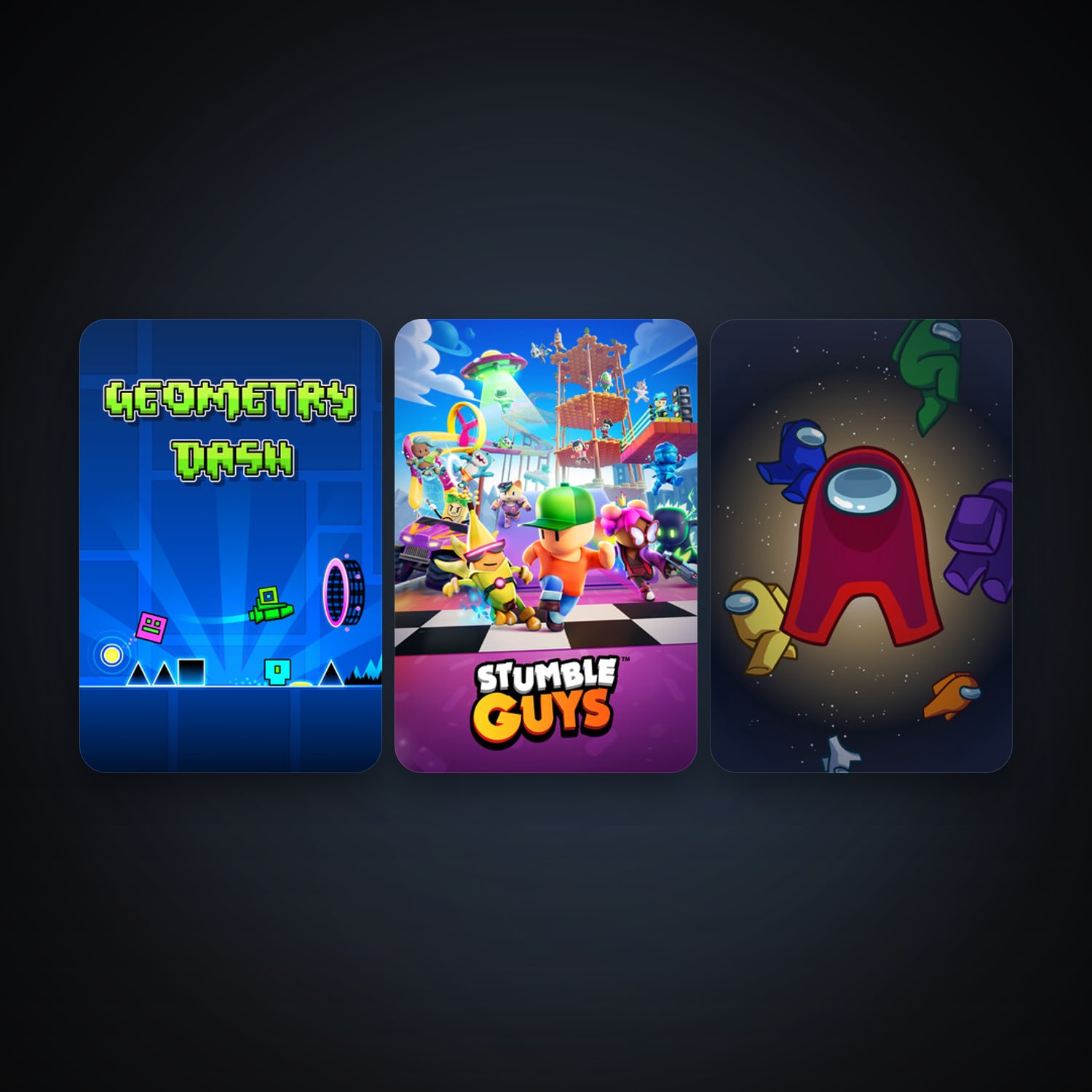 Geometry Dash + Among Us, 8 games, clean — HabibiAccounts