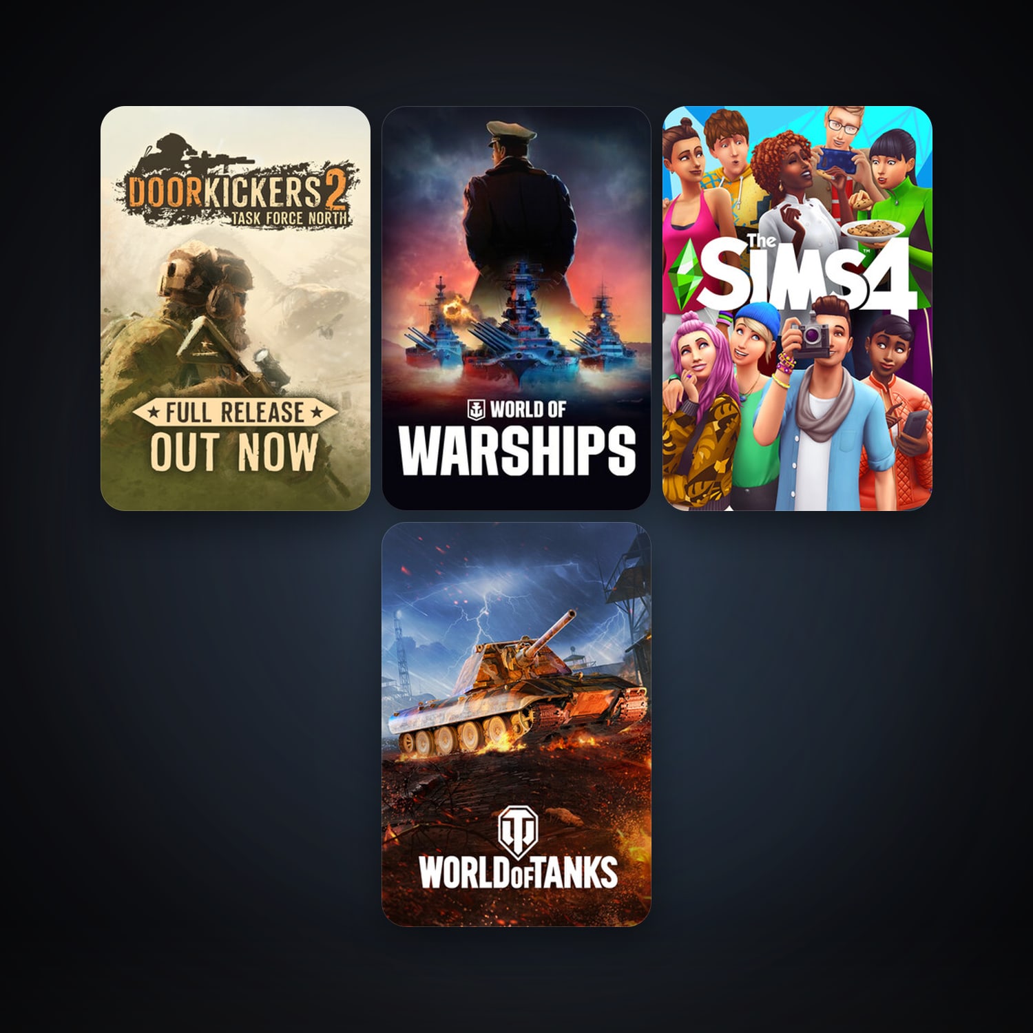 World of Warships + The Sims 4, 9 games, clean — HabibiAccounts