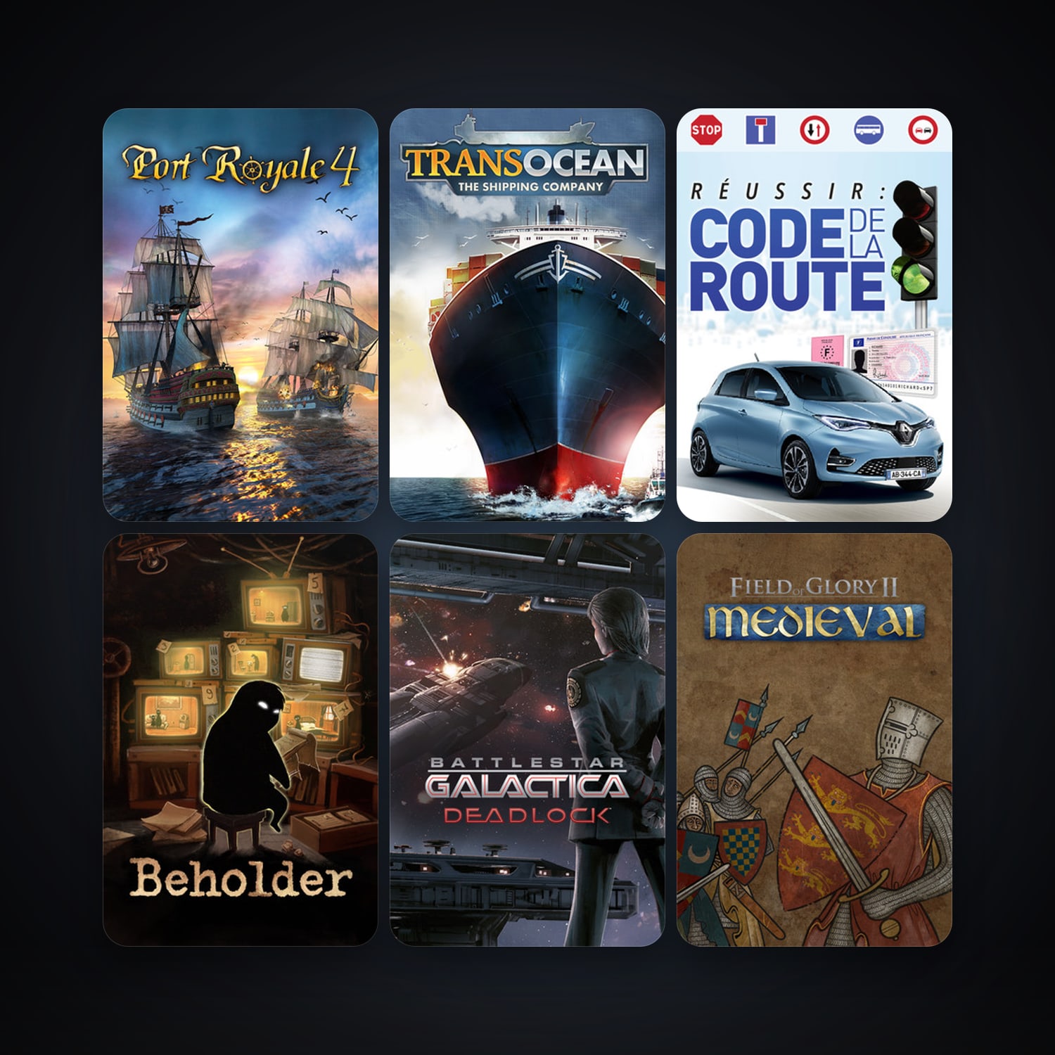 TransOcean: The Shipping Company + Beholder, 9 games, clean — HabibiAccounts