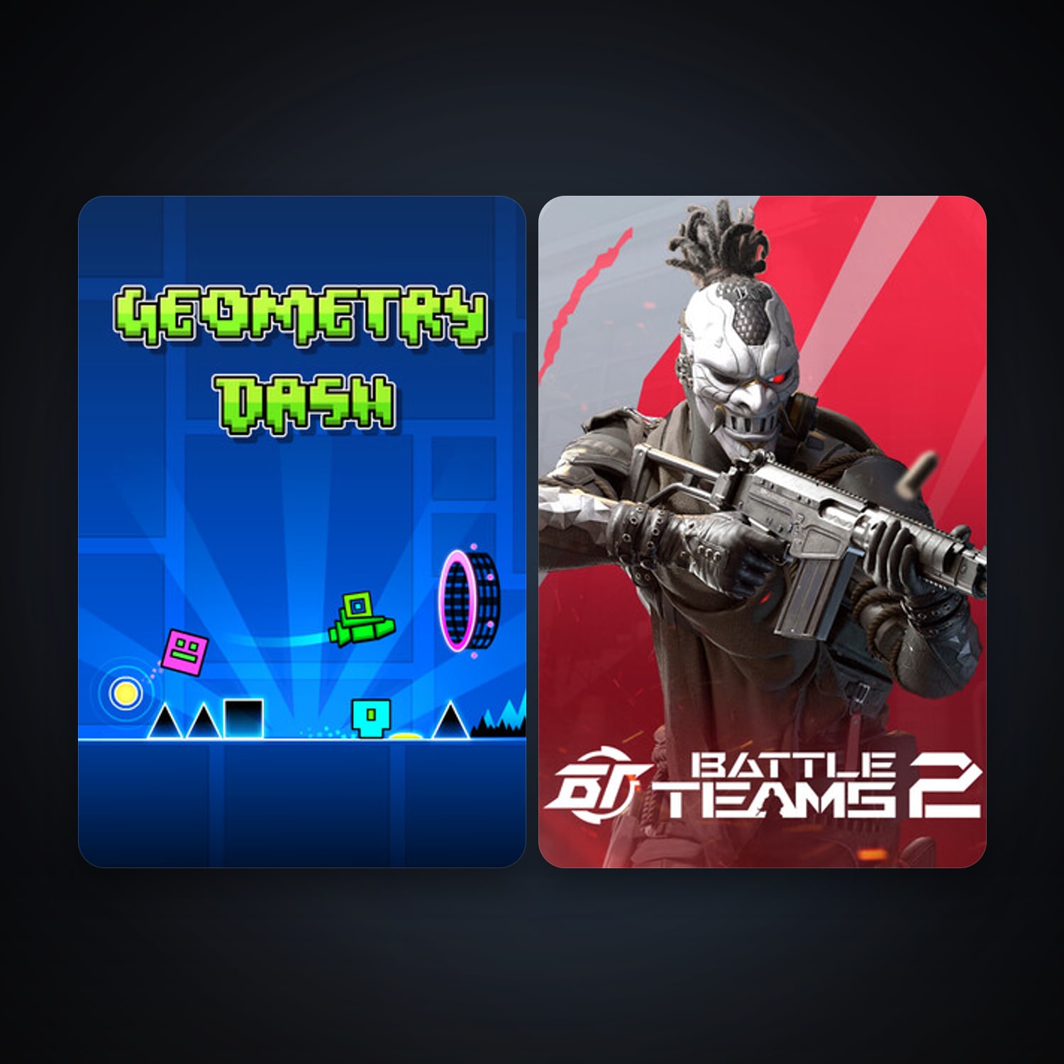 هالحساب ستيم فلين، Geometry Dash وBattle Teams 2، 3 لعبة، صامد واضح — HabibiAccounts