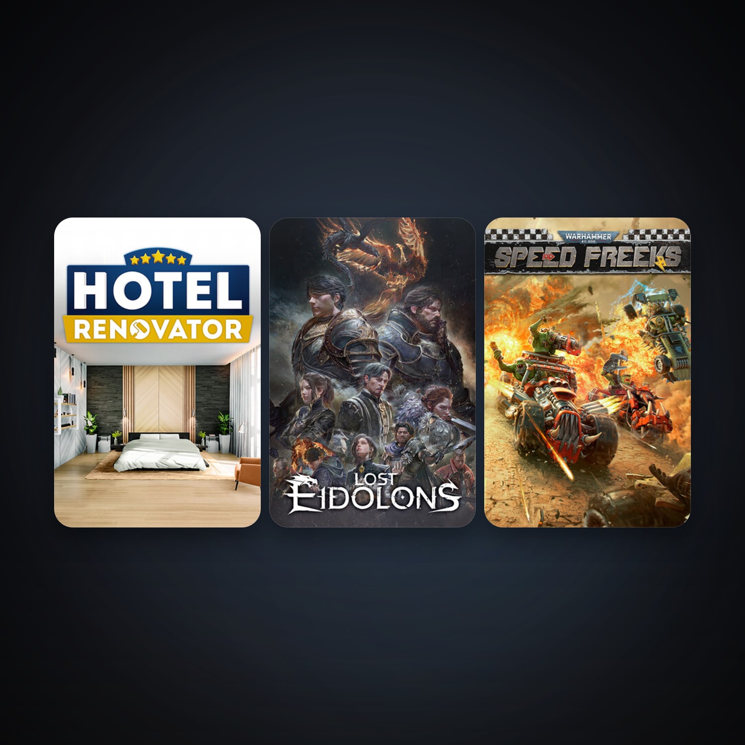 Hotel Renovator + Lost Eidolons, 5 games, clean — HabibiAccounts