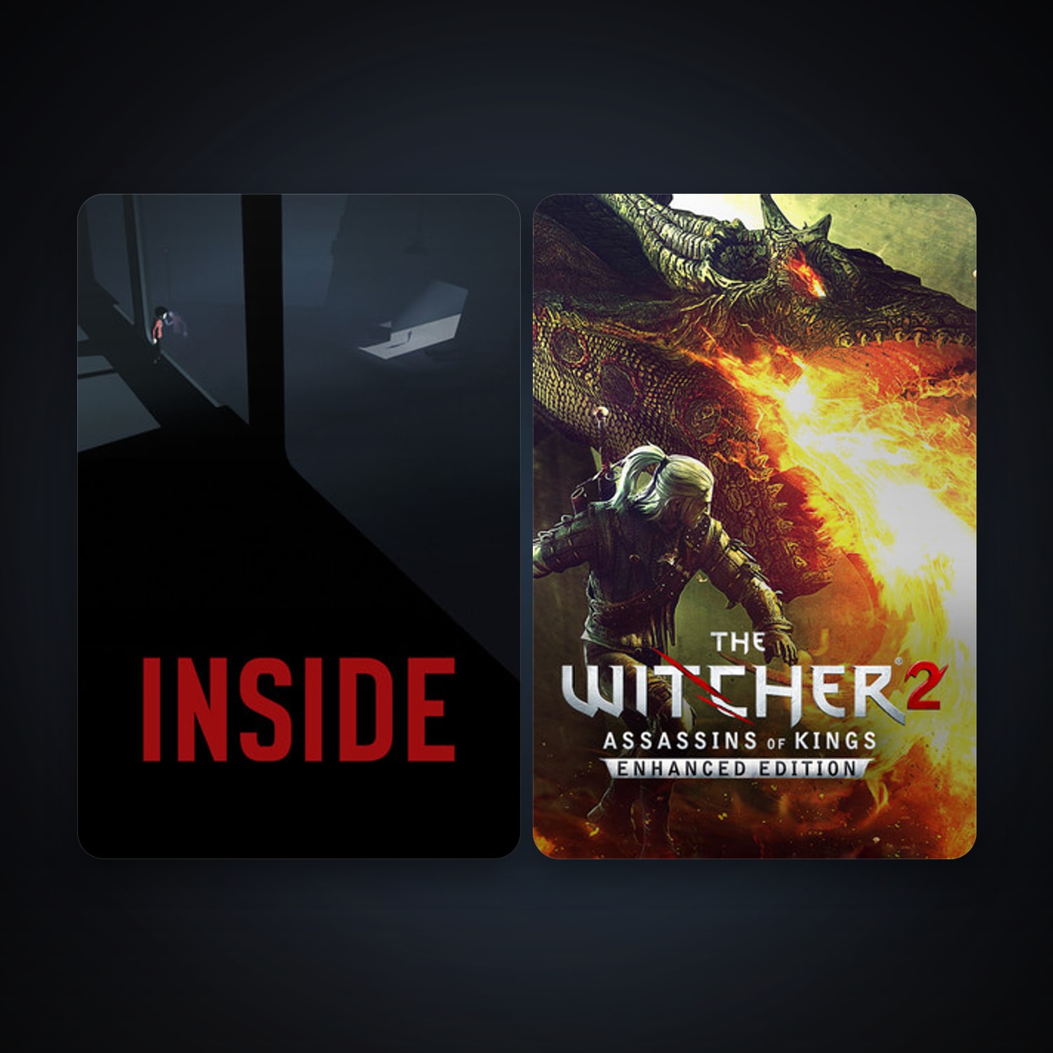 The Witcher 2: Assassins of Kings Enhanced Edition + INSIDE, 2 games, clean — HabibiAccounts