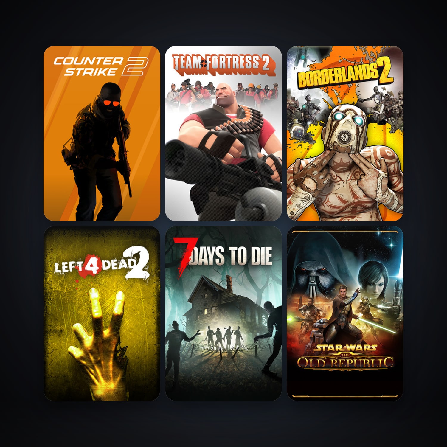 Team Fortress 2 + Left 4 Dead 2, 9 games, clean — HabibiAccounts