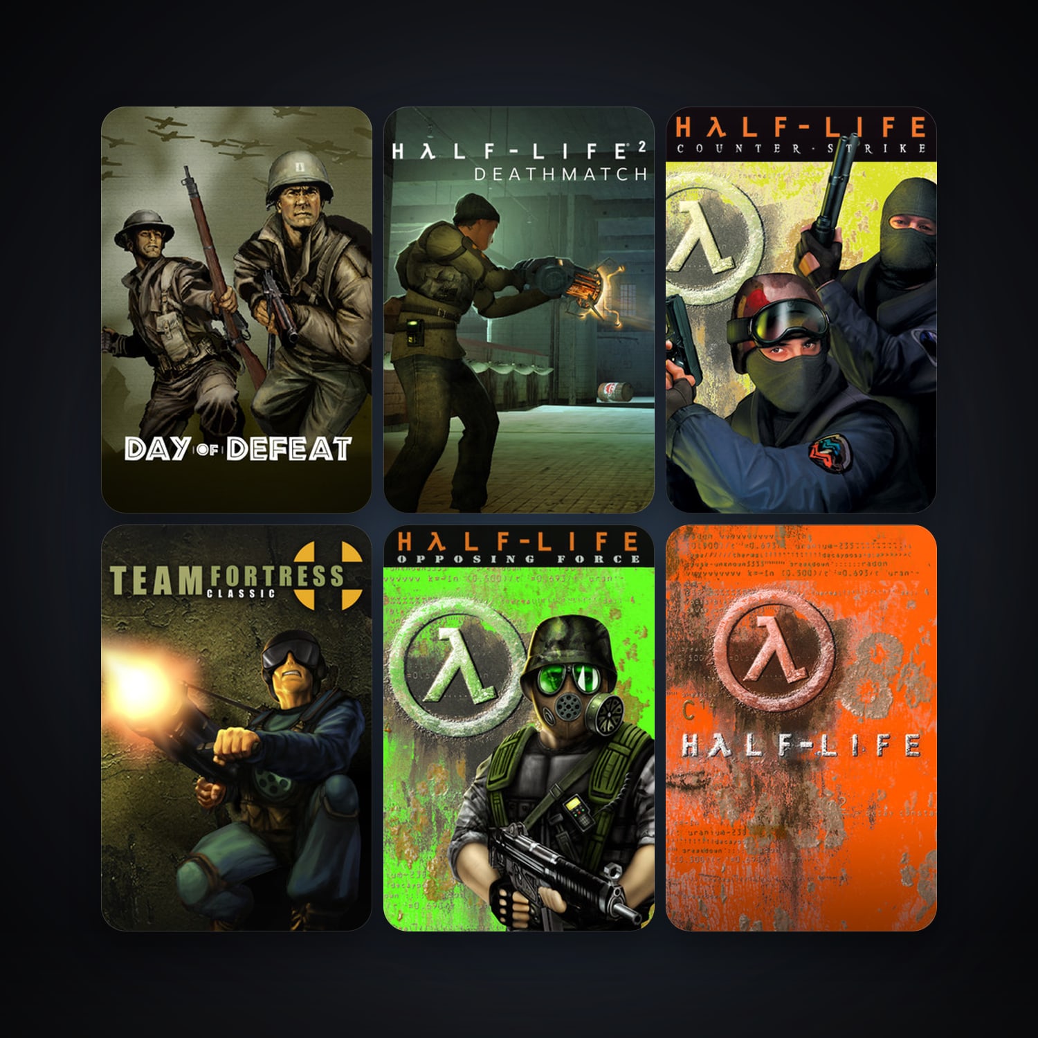 Counter-Strike + Team Fortress Classic, 10 games, Steam 10, clean — HabibiAccounts