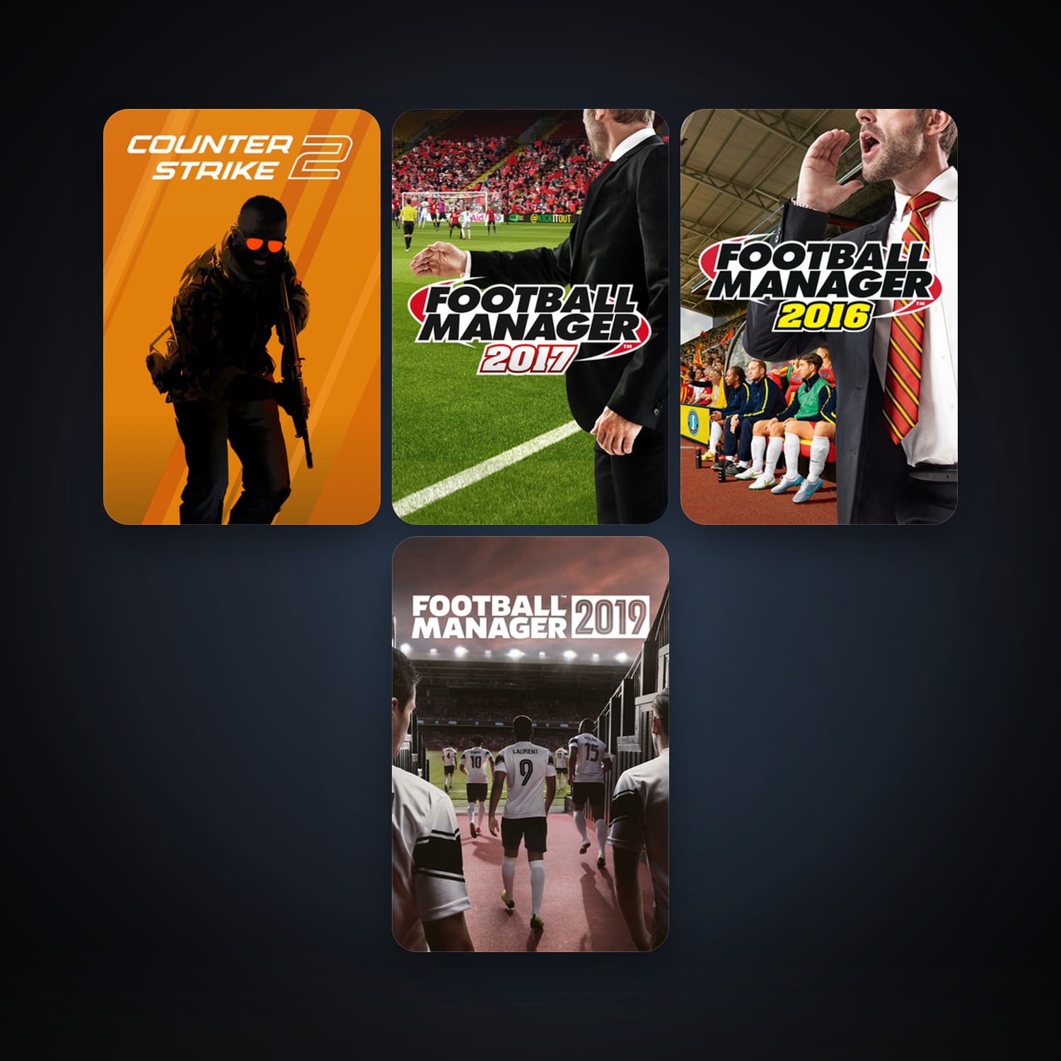 Steam account: CS2 Prime + Football Manager 2016, 9 games, clean — level 8 — HabibiAccounts