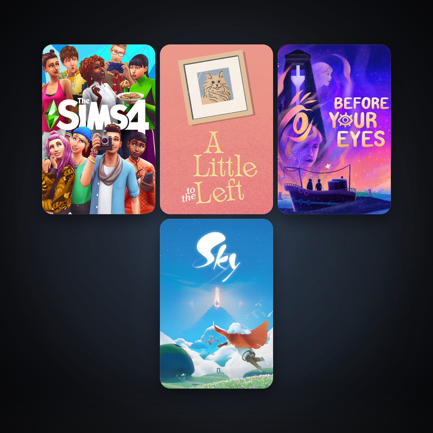 Before Your Eyes + The Sims 4, 14 games, clean — HabibiAccounts