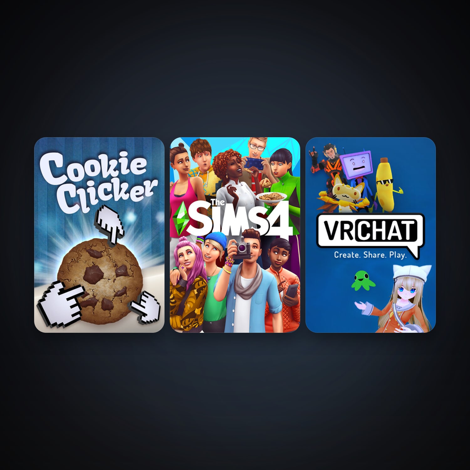 VRChat + The Sims 4, 7 games, clean — HabibiAccounts