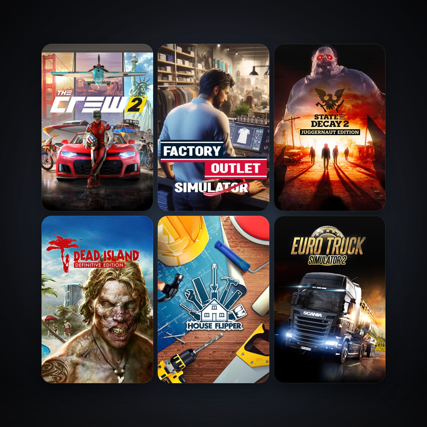 The Crew 2 & Factory Outlet Simulator | Level 13 | 36 Games | Clean — HabibiAccounts