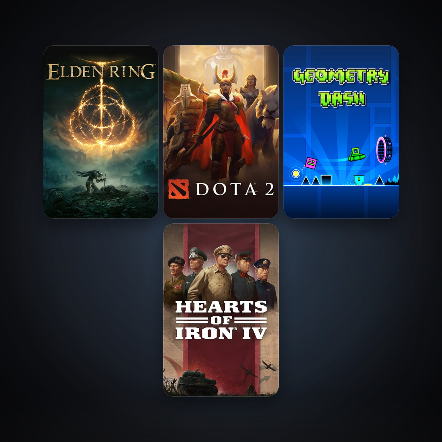 Dota 2 + Geometry Dash, 6 games, clean — HabibiAccounts