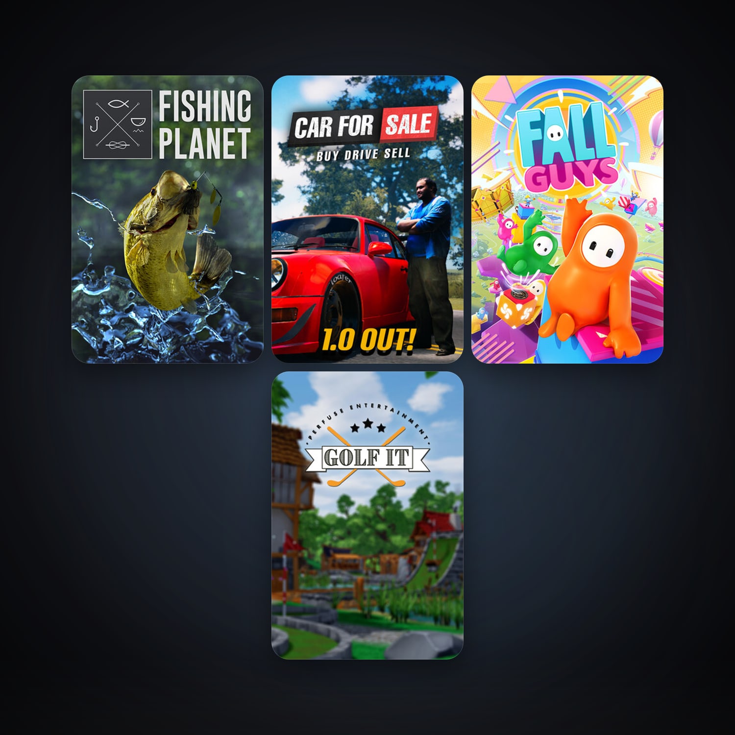 Fishing Planet + Golf It!, 9 games, clean — HabibiAccounts