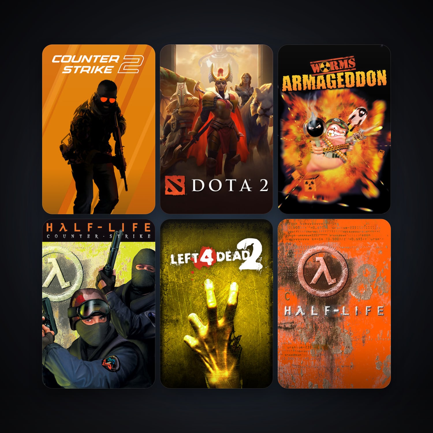 Counter-Strike + Half-Life, 19 games, clean — HabibiAccounts