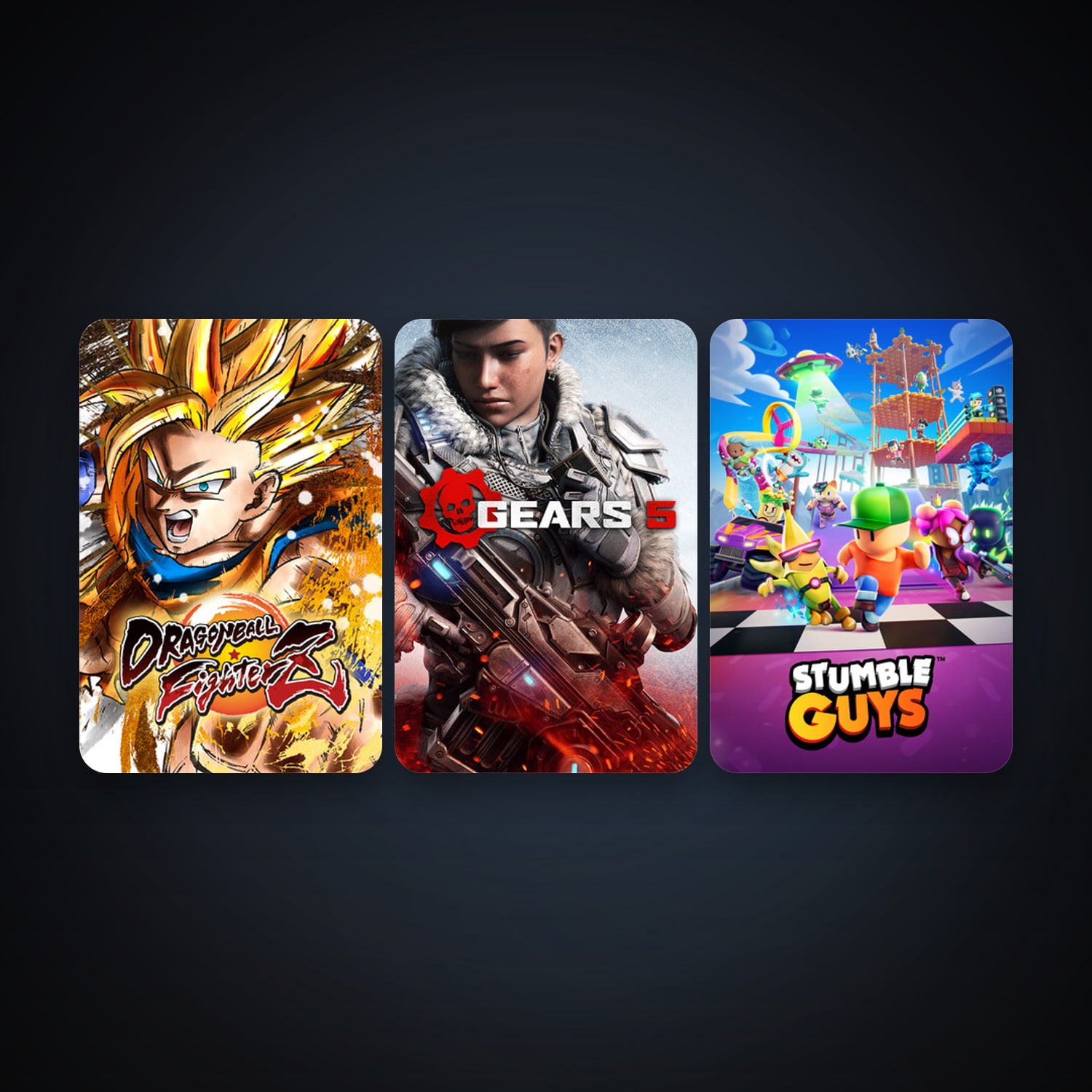 DRAGON BALL FighterZ + Gears 5, 6 games, clean — HabibiAccounts
