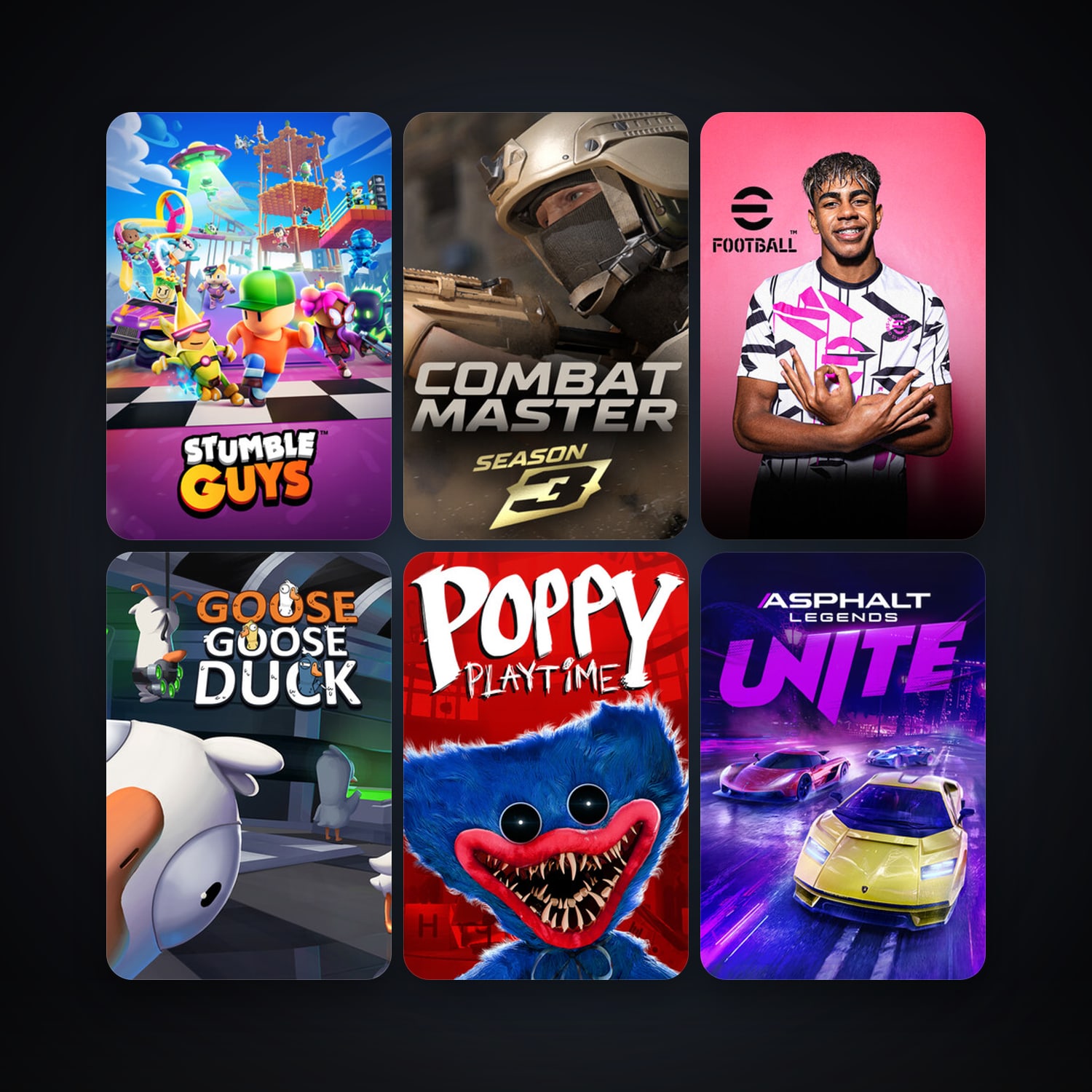Goose Goose Duck + eFootball 2024, 22 games, clean — HabibiAccounts