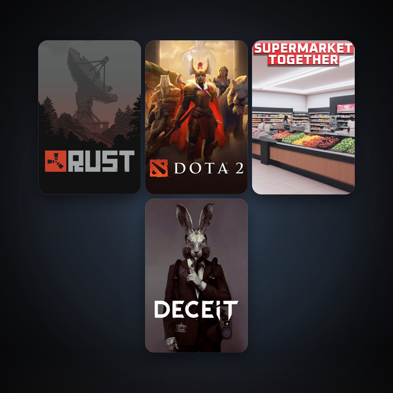 Dota 2 + Rust, 8 games, clean — HabibiAccounts