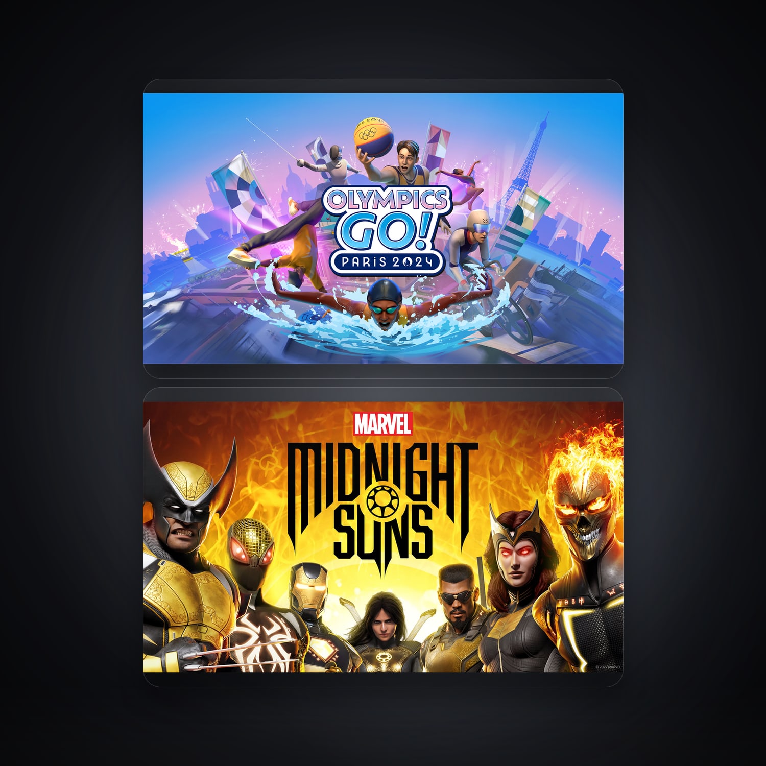 Olympics Go! Paris 2024 & Marvel's Midnight Suns | 2 Games — HabibiAccounts