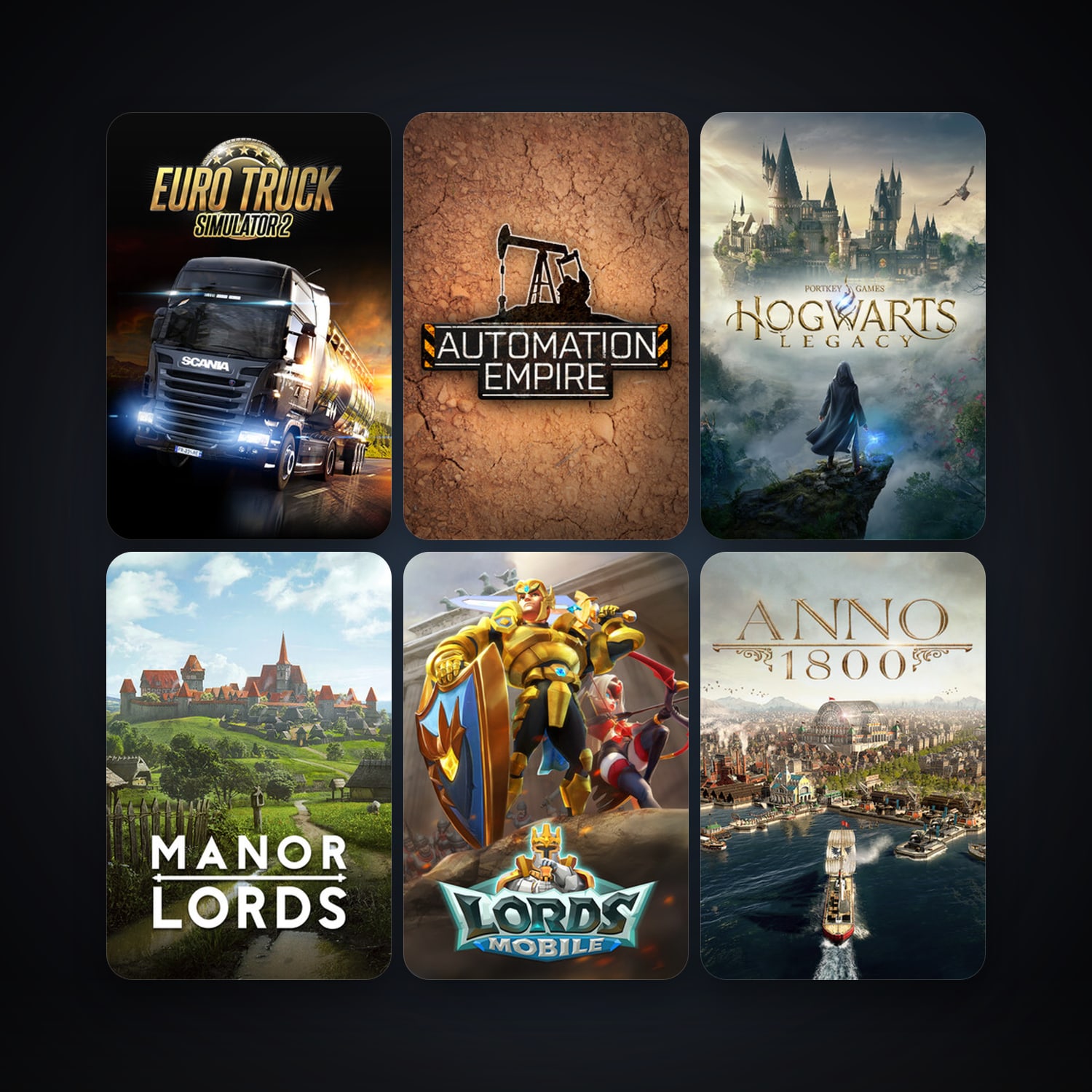 Euro Truck Simulator 2 + Anno 1800, 7 games, clean — HabibiAccounts