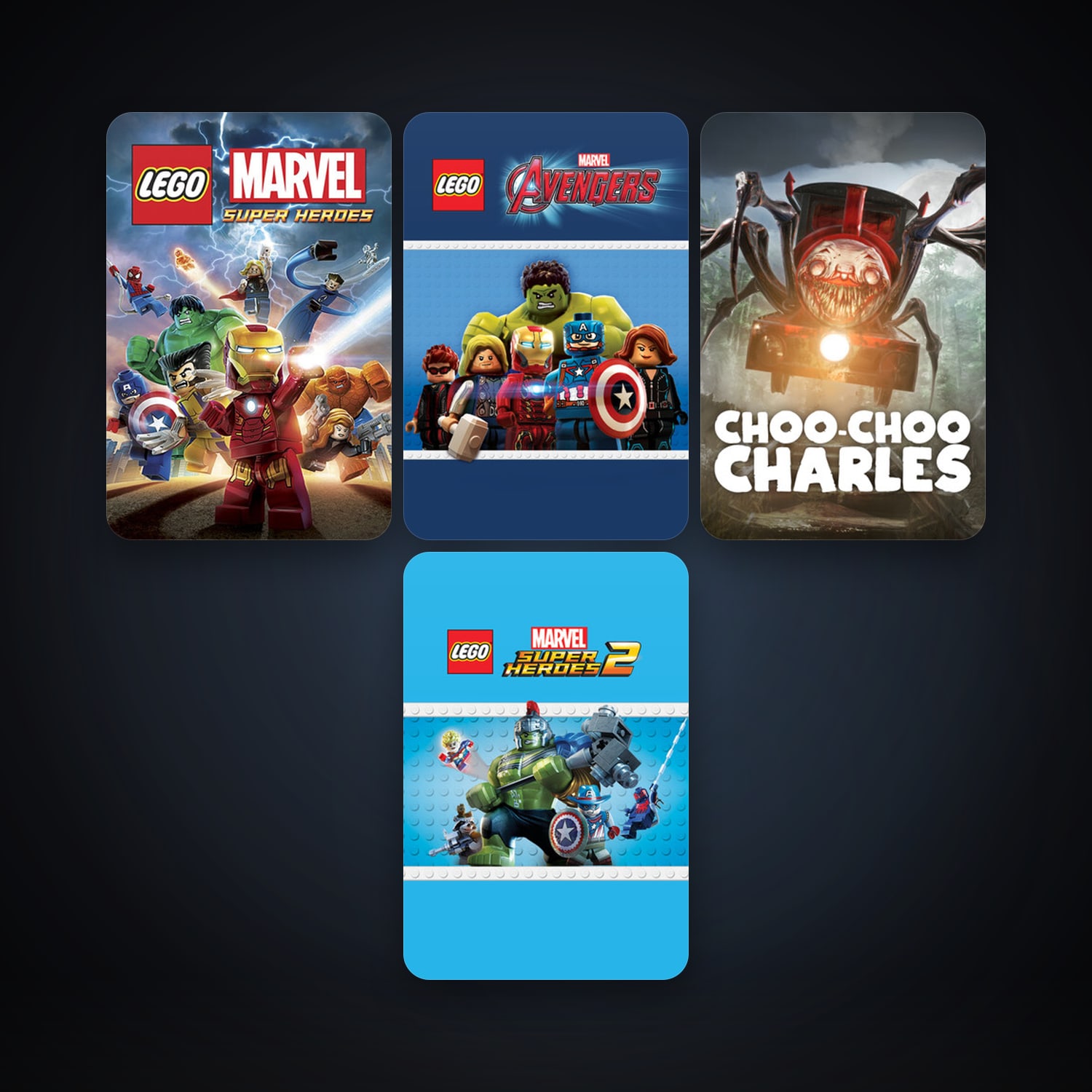 LEGO Marvel Super Heroes + LEGO MARVEL's Avengers, 9 games, clean — HabibiAccounts
