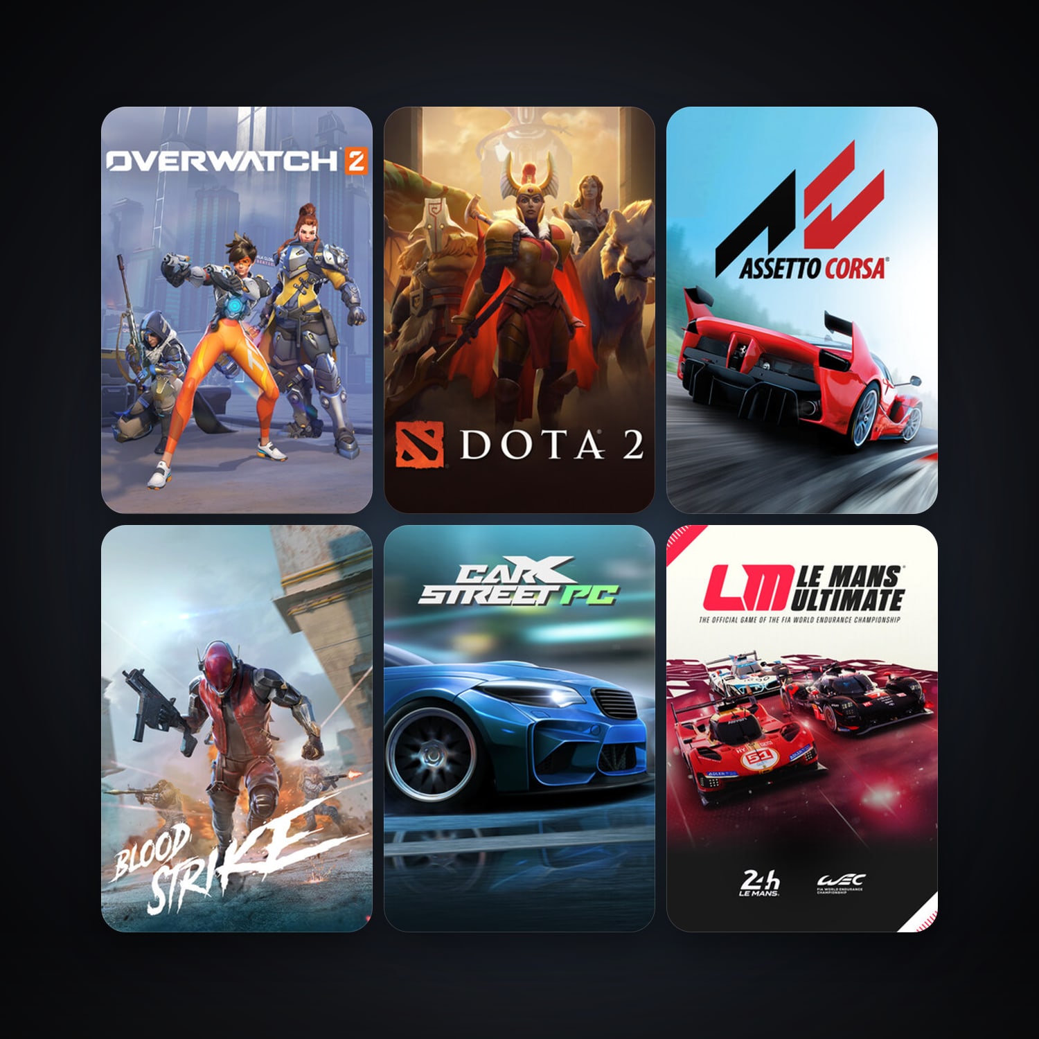 Dota 2 + RaceRoom Racing Experience, 22 games, clean — HabibiAccounts