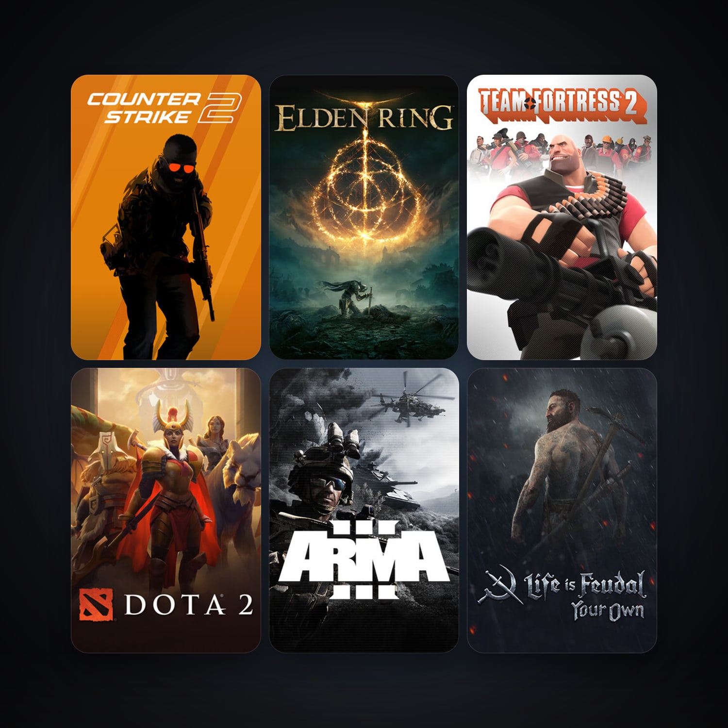 Counter-Strike: Source + Team Fortress 2, 108 games, Steam 12, clean — HabibiAccounts