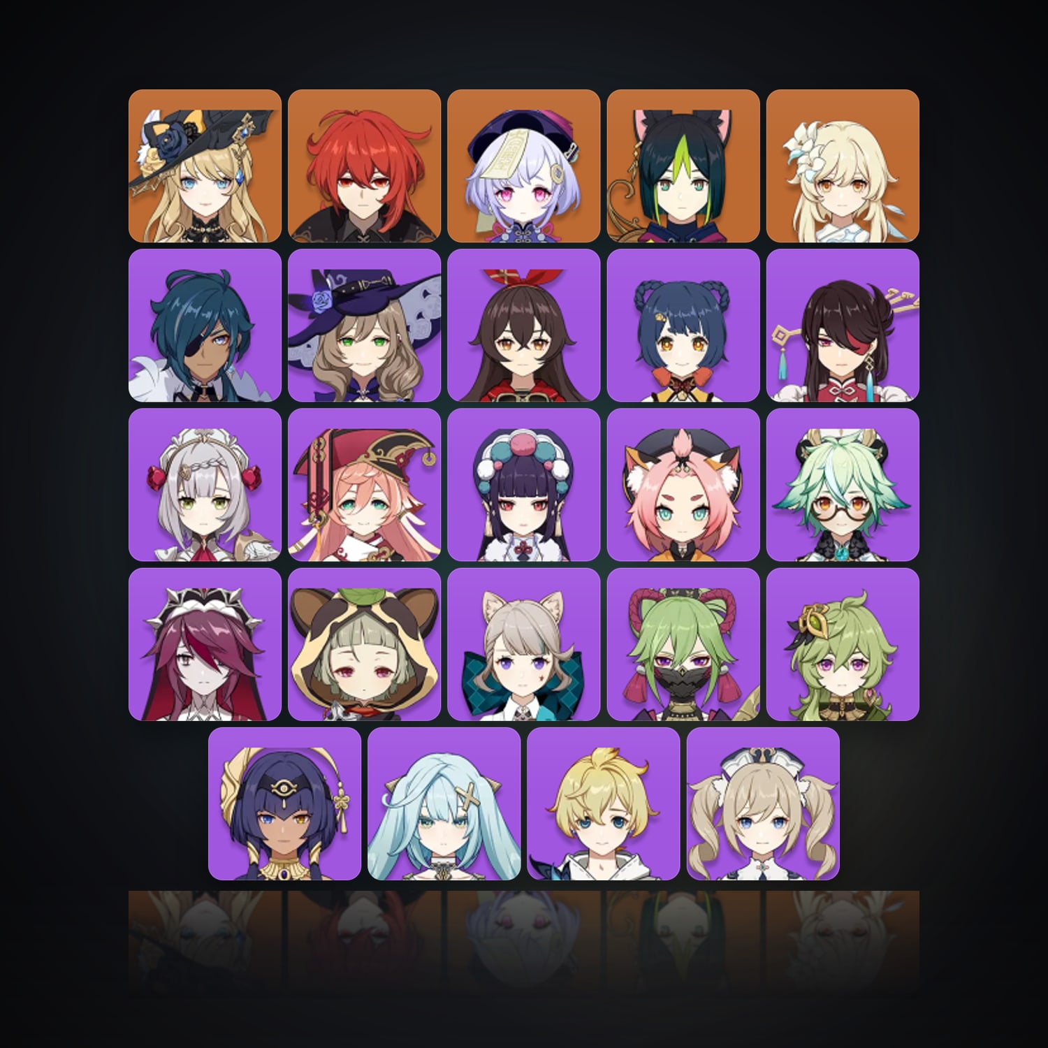 جينشن إمباكت | AR 49 | 24 شخصية | 4× 5★ — HabibiAccounts