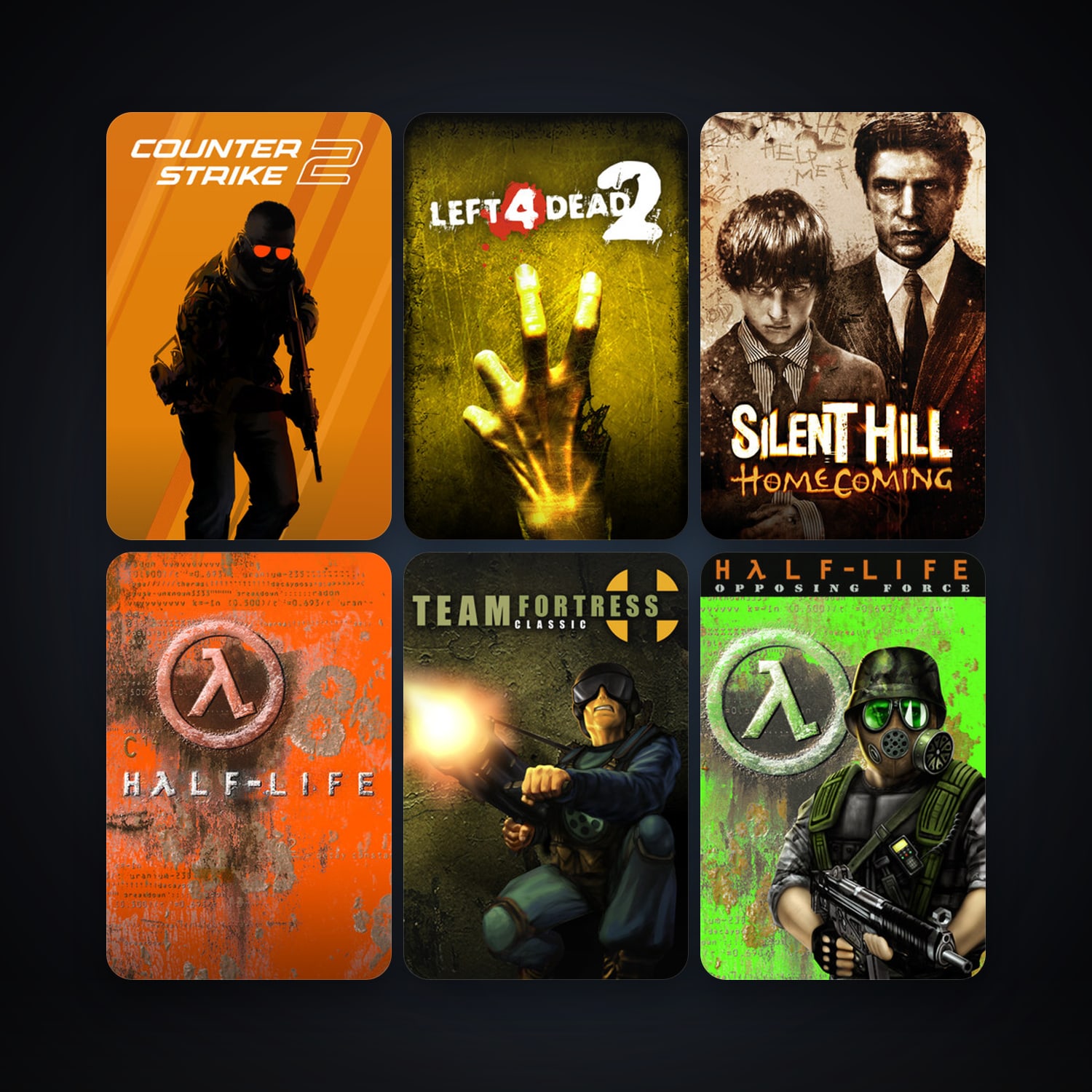 Team Fortress Classic + Half-Life: Opposing Force, 10 games, Steam 10, clean — HabibiAccounts