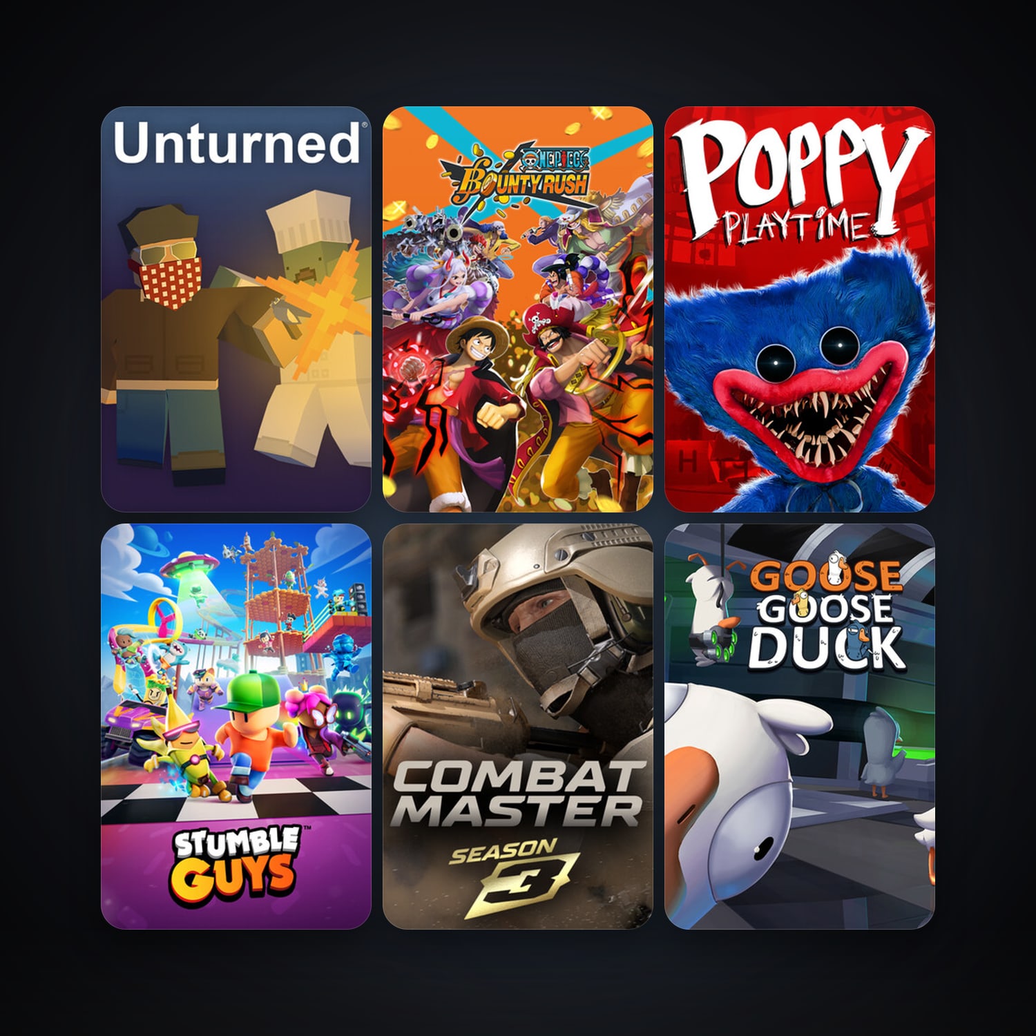 Unturned + Goose Goose Duck, 10 games, clean — HabibiAccounts