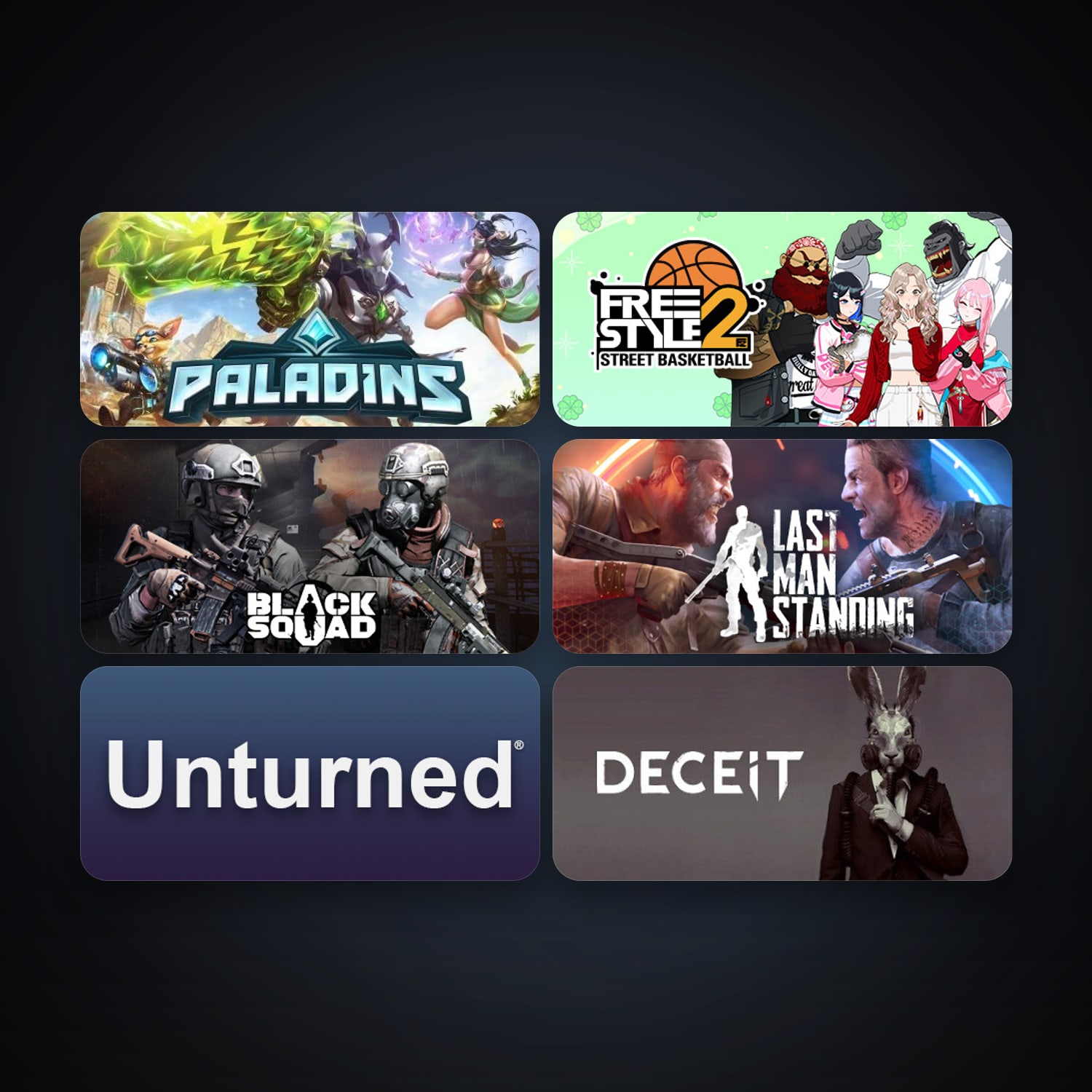 Unturned + Freestyle 2: Street Basketball, 9 games, clean — HabibiAccounts