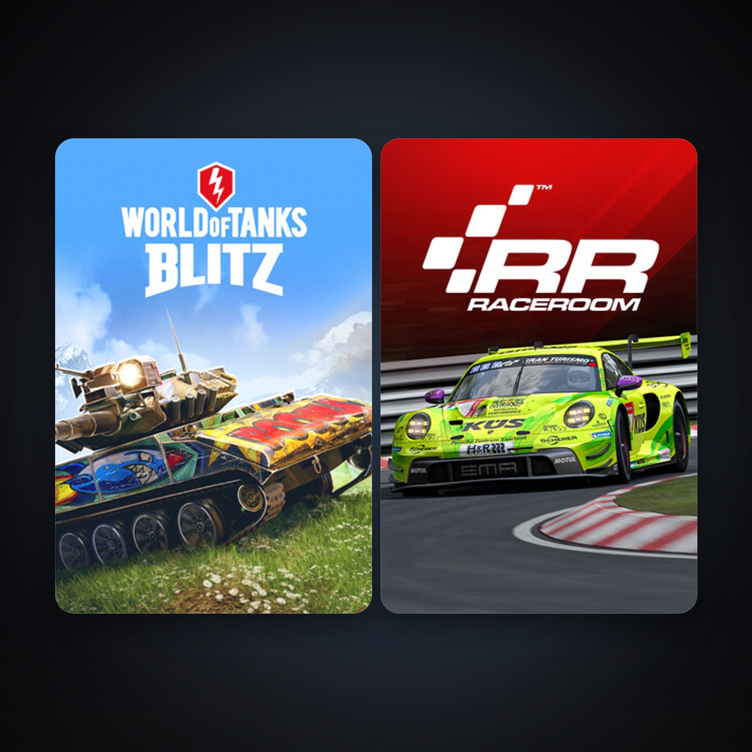 RaceRoom Racing Experience + World of Tanks Blitz, 5 games, Steam 10, clean — HabibiAccounts