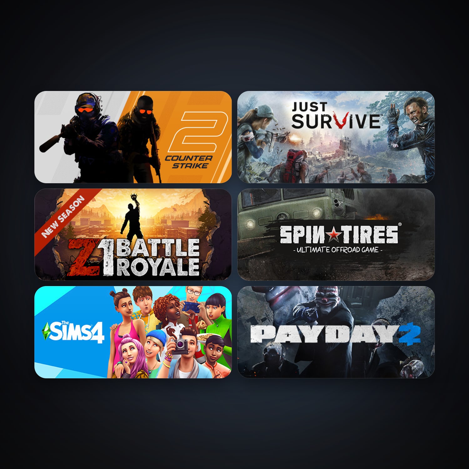 CS2 Prime + PAYDAY 2, 9 games, Steam 10, clean — HabibiAccounts