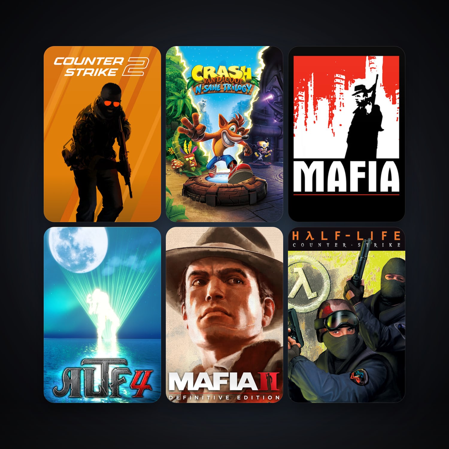 Counter-Strike + Half-Life, 47 games, clean — HabibiAccounts