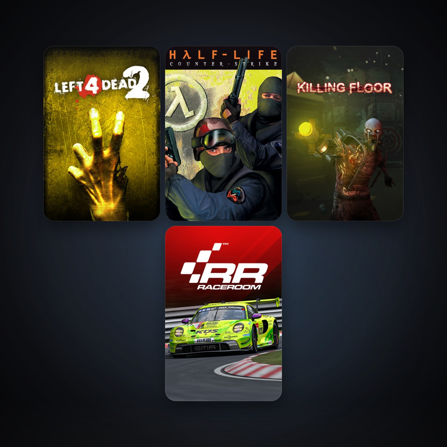 Counter-Strike + Left 4 Dead 2, 12 games, clean — HabibiAccounts