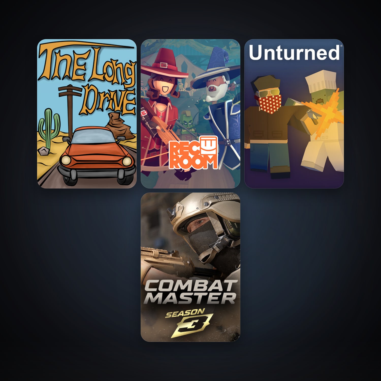 Unturned + Rec Room, 14 games, clean — HabibiAccounts