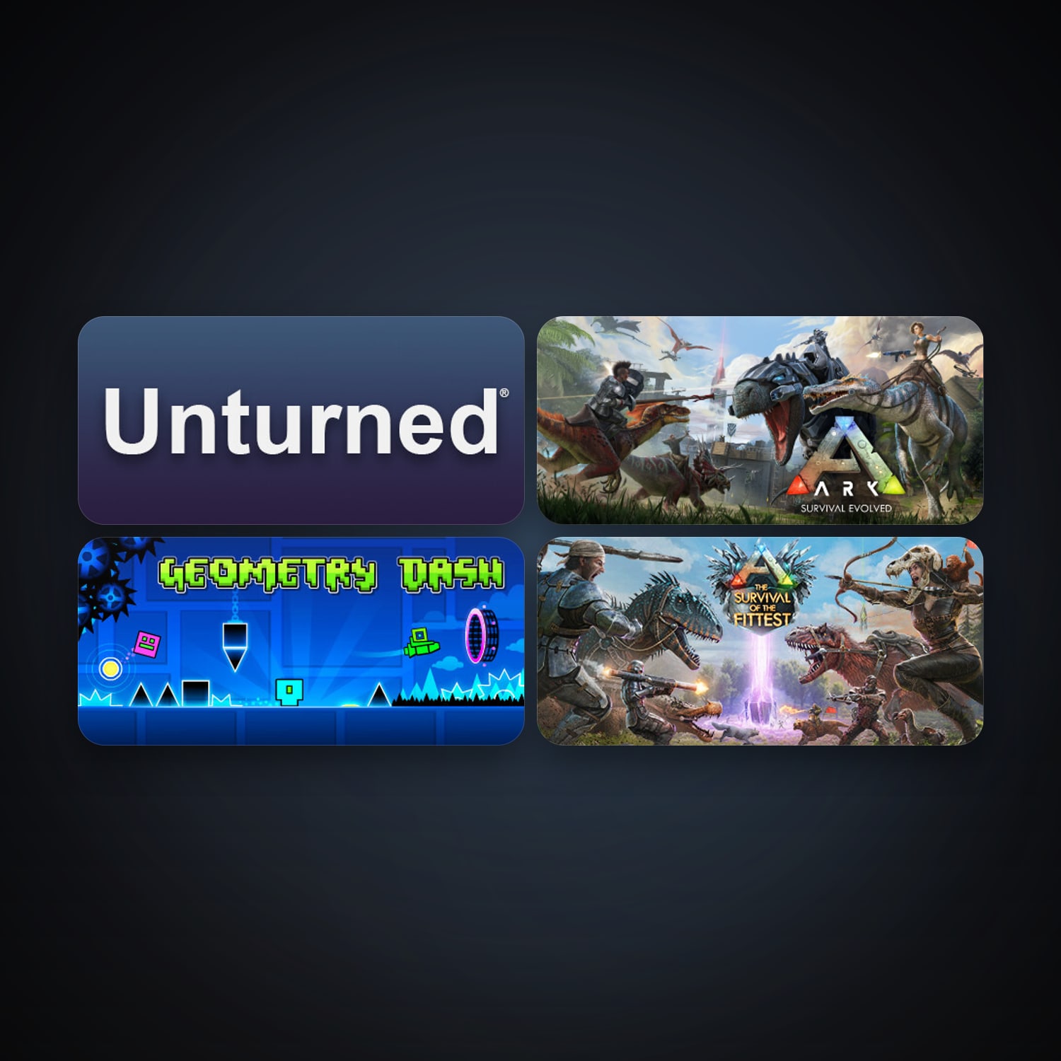Unturned + Geometry Dash, 5 games, clean — HabibiAccounts