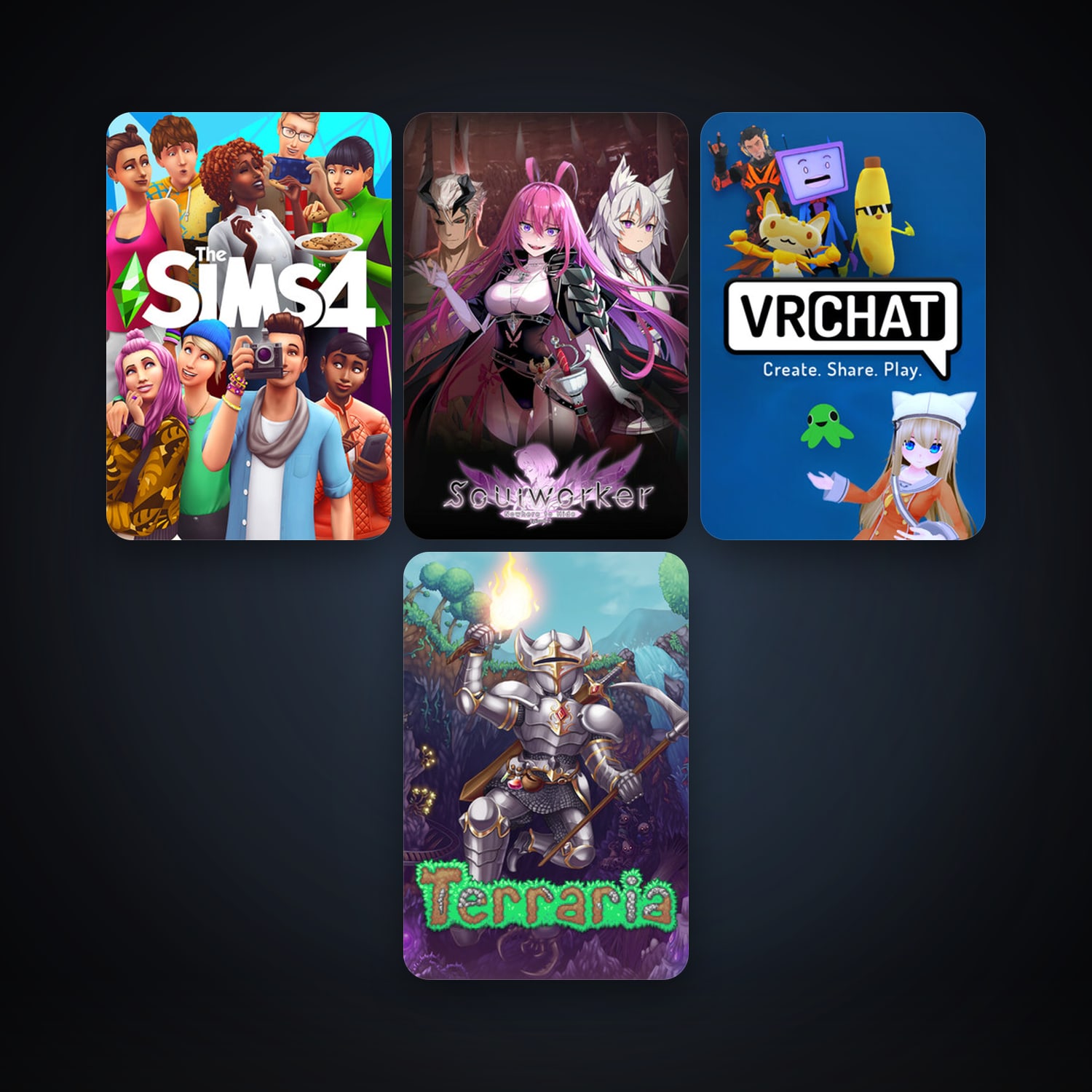 Terraria + VRChat, 7 games, clean — HabibiAccounts