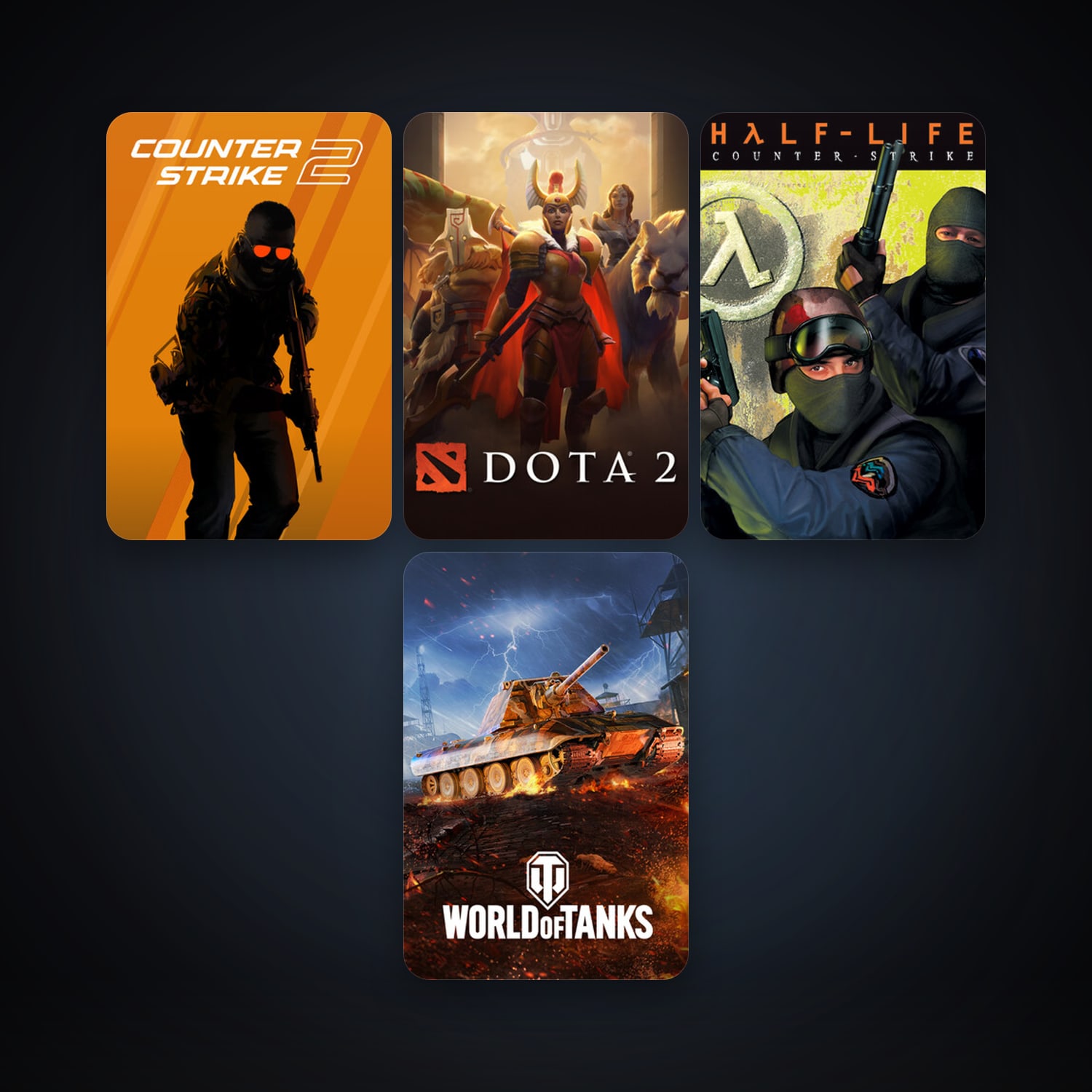 Counter-Strike + Day of Defeat, 11 games, Steam 10, clean — HabibiAccounts