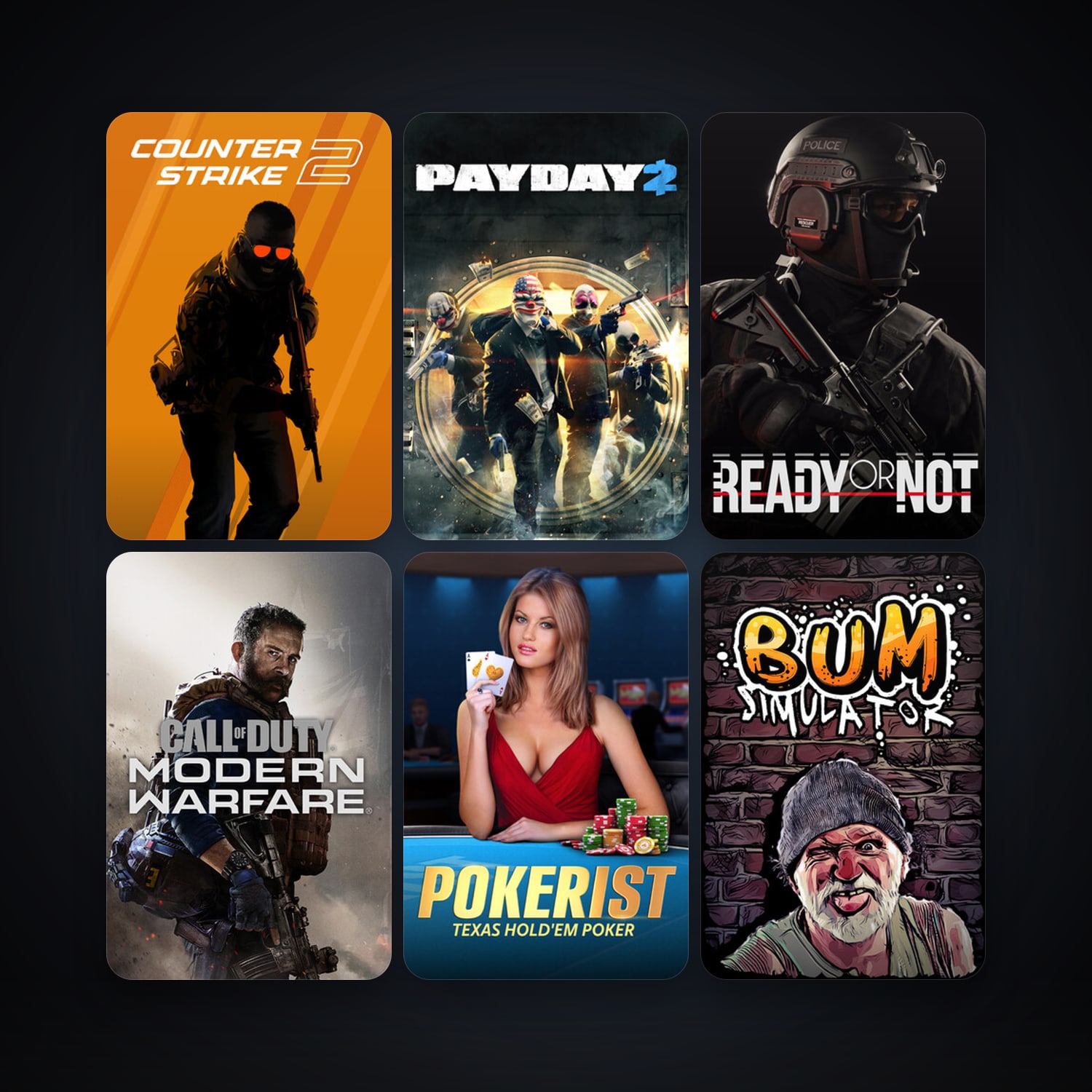 CS2 Prime + PAYDAY 2, 12 games, clean — HabibiAccounts
