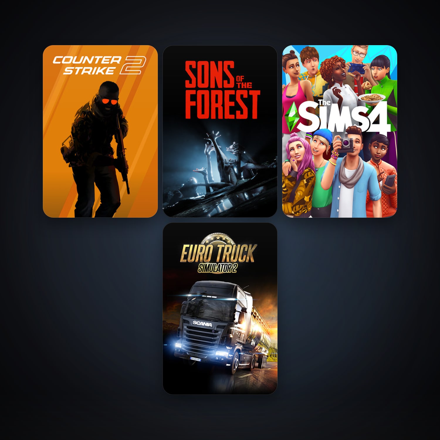 CS2 Prime + Euro Truck Simulator 2, 9 games, clean — HabibiAccounts