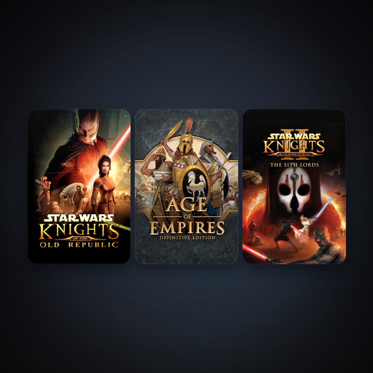 هالحساب ستيم فلين، STAR WARS - Knights of the Old Republic وSTAR WARS Knights of the Old Republic II - The Sith Lords، 3 لعبة، صامد واضح — HabibiAccounts
