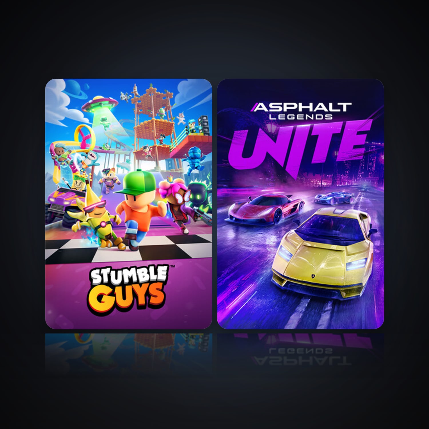 Stumble Guys & Asphalt Legends Unite — HabibiAccounts