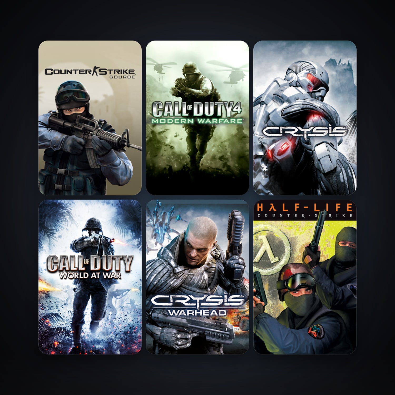 Counter-Strike + Counter-Strike: Source, 15 games, Steam 10, clean — HabibiAccounts