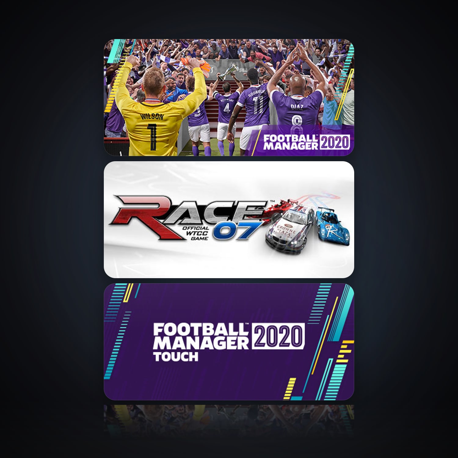 Football Manager 2020 & RACE 07 | 18 Games | Clean — HabibiAccounts